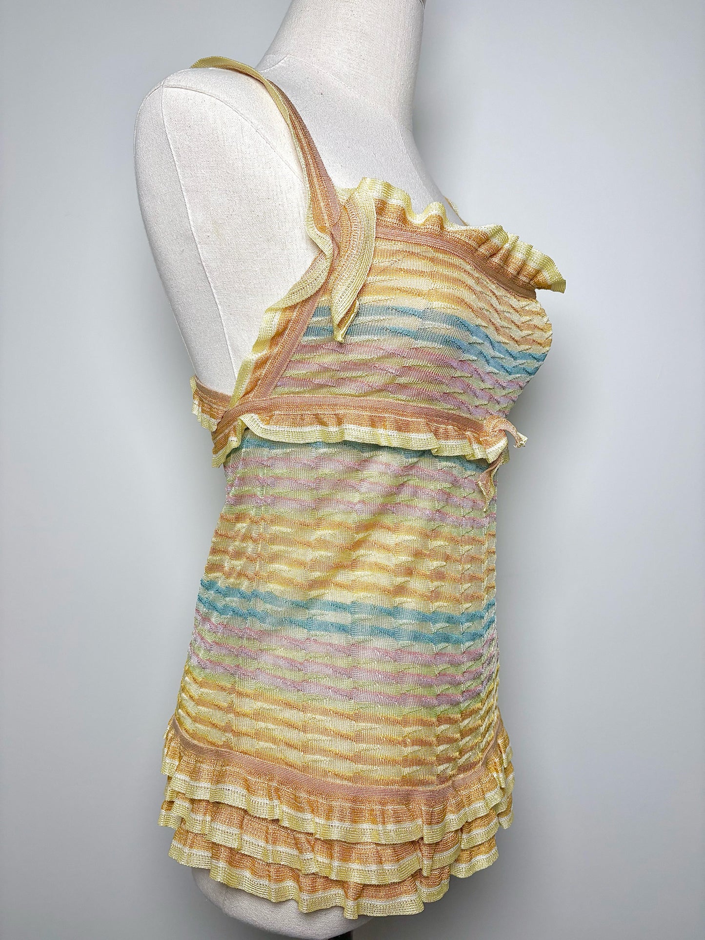 Women Size 40 Missoni Multi-Color Stripe Pre-owned Tank Top