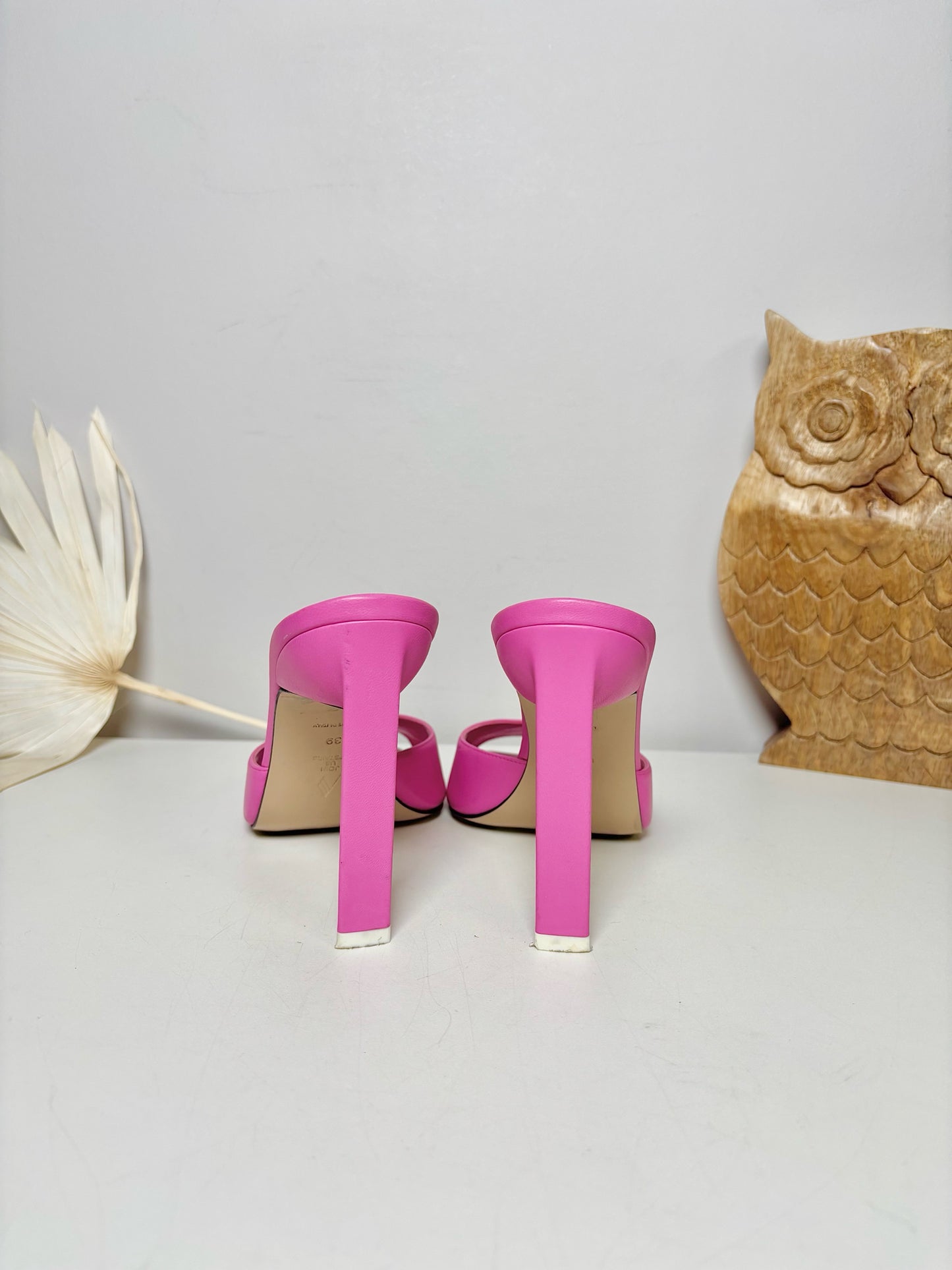 W Shoe Size 39 (8.5 US) The Attico Pink Leather Cowhide Heels