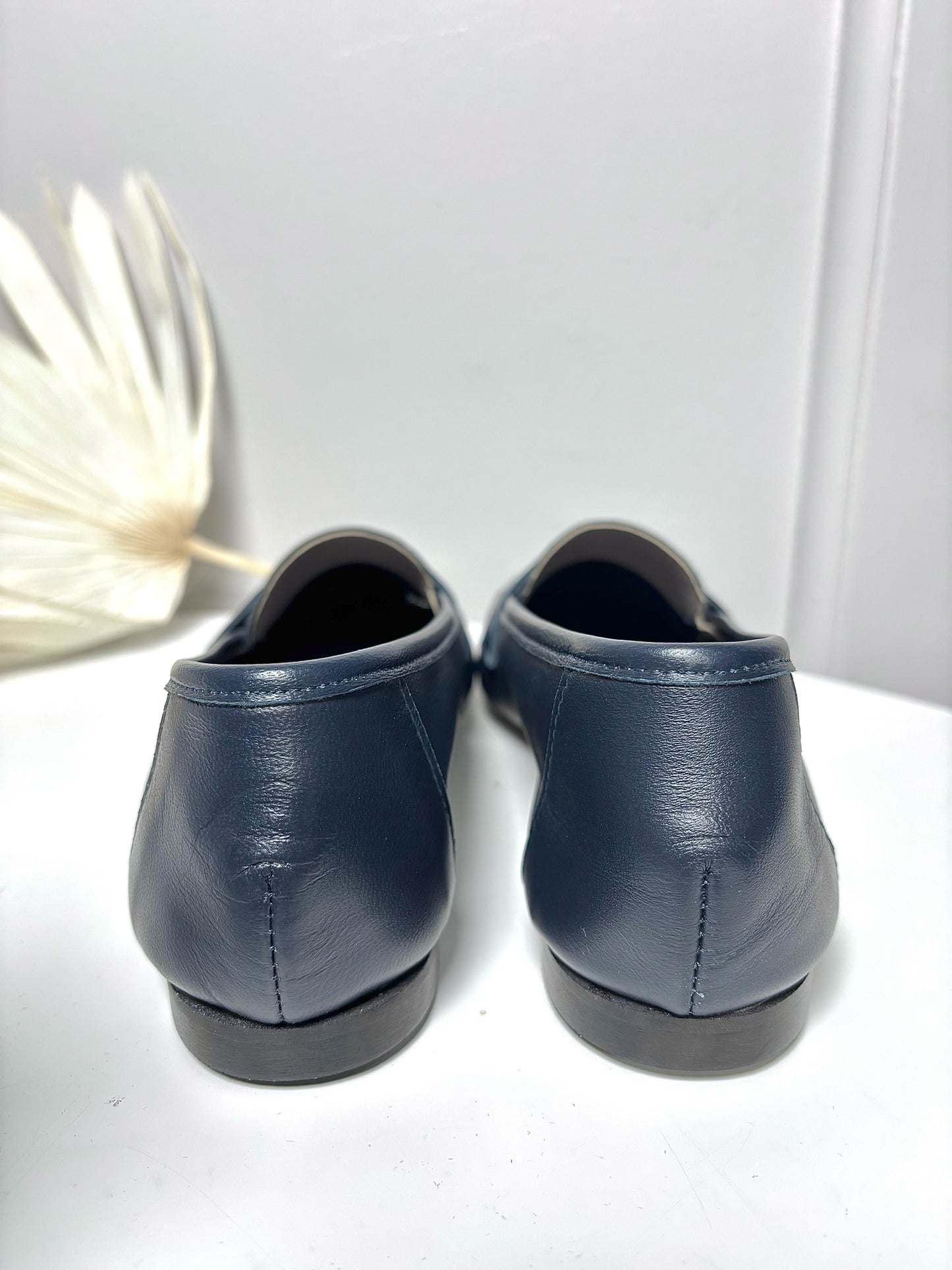 W Shoe Size 39 (8.5 US) Michele Lopriore Blue Leather Paola Loafers