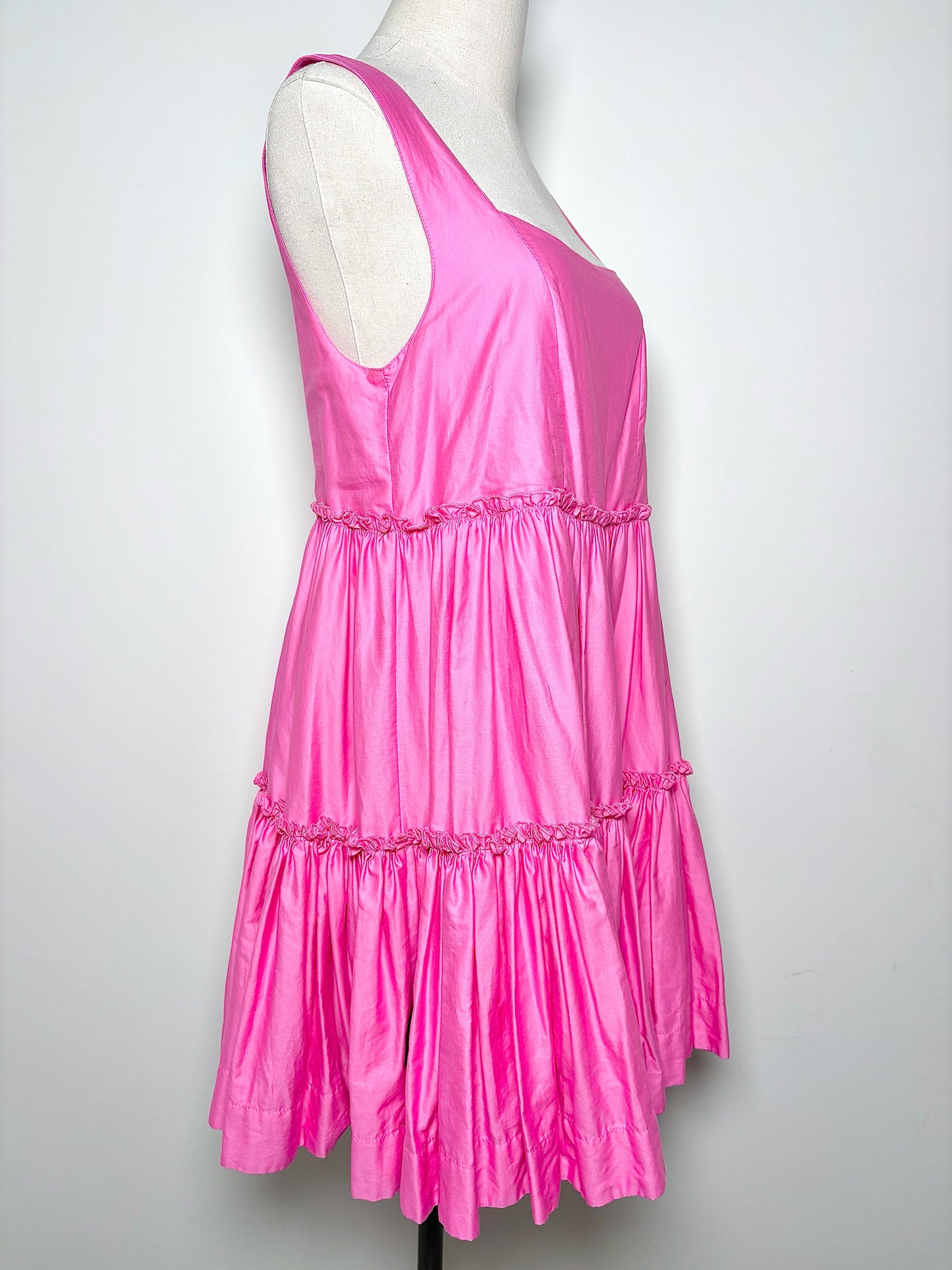 Women Size S Aureta Pink Solid Pure Cotton Dress