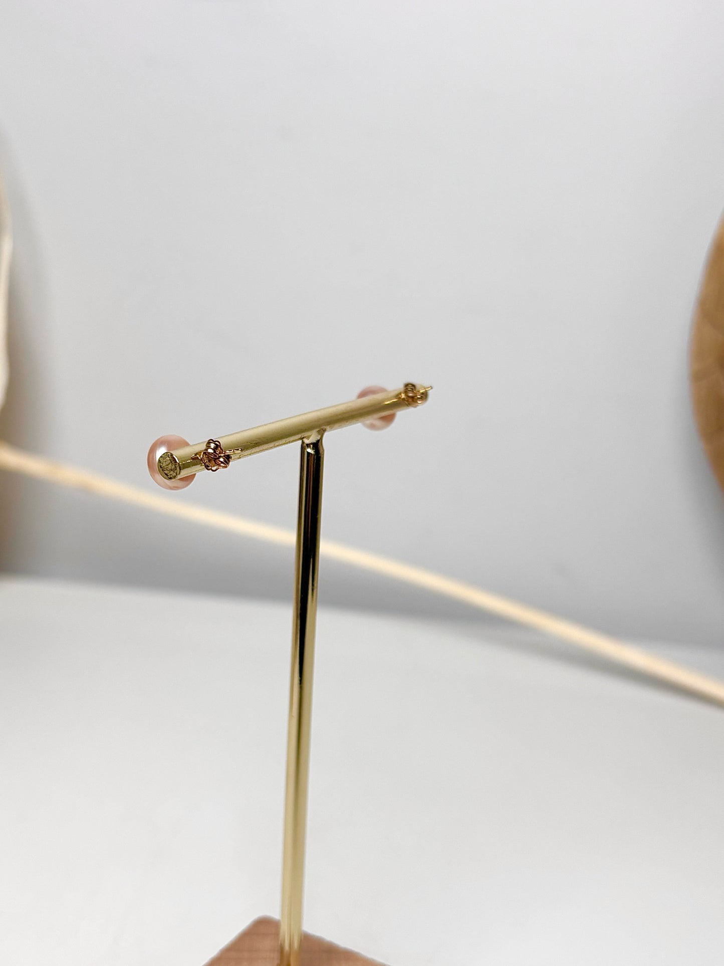 Freshwater Pink Pearl Stud Earrings