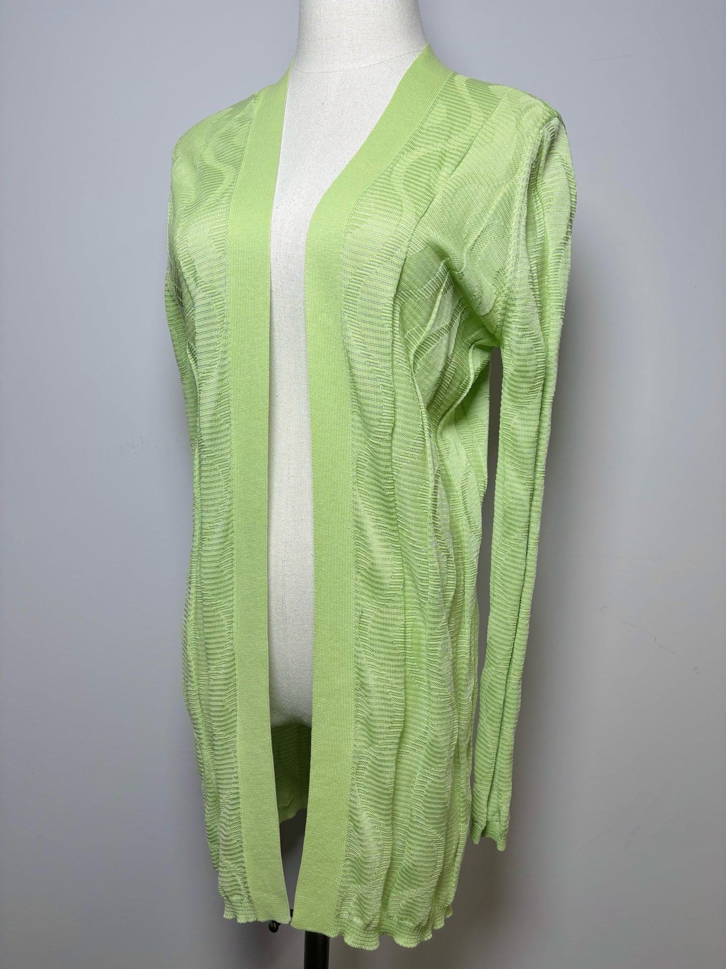 Women Size 42 ( 6 US) M Missoni Green Long Duster Sweater