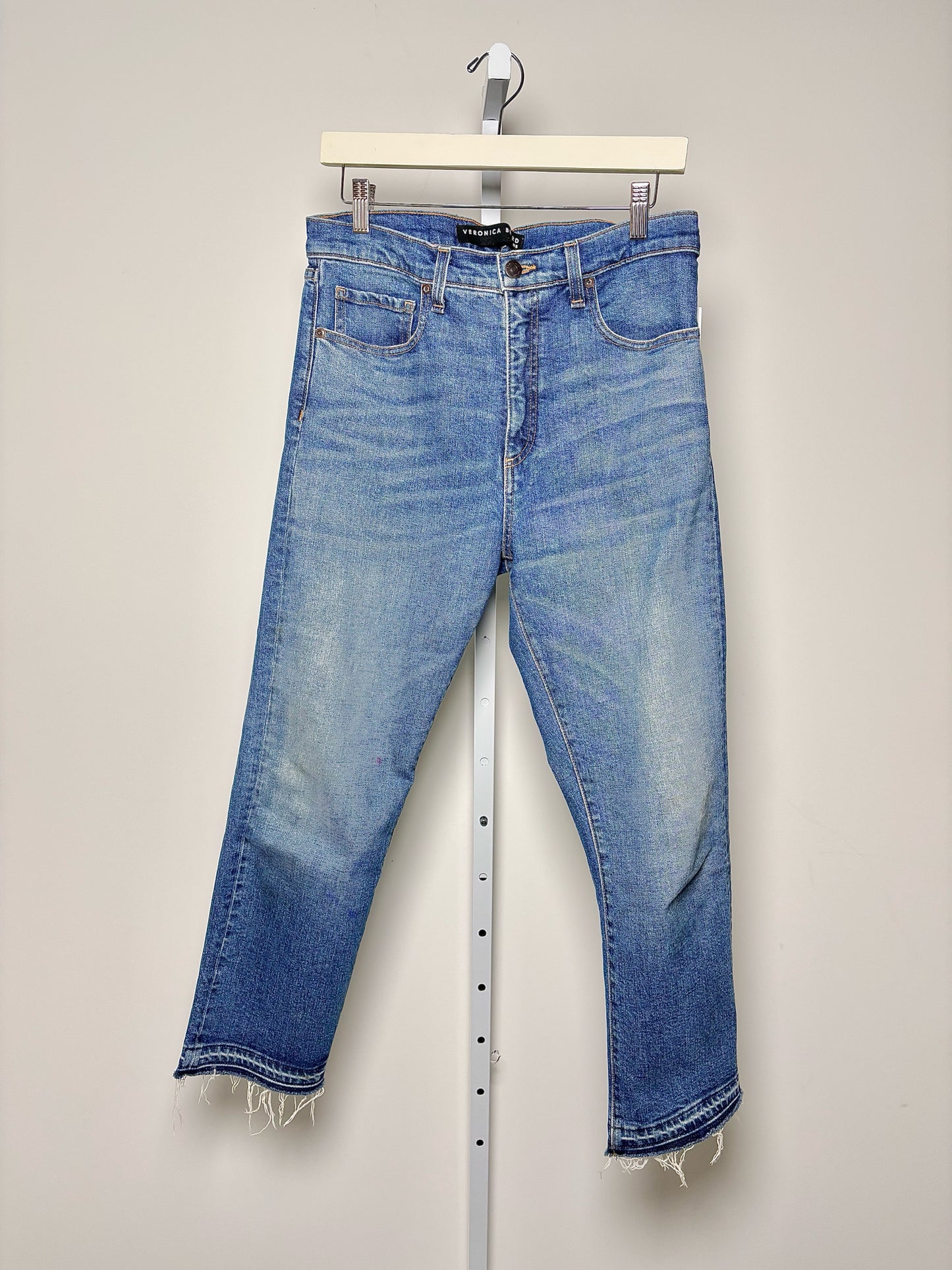 Women Size 30 (10/L) Veronica Beard Blue Solid Denim Jeans