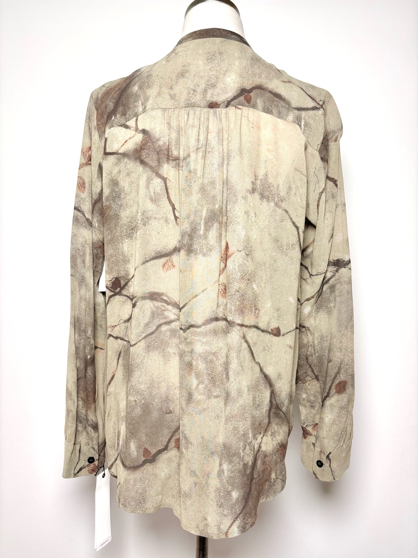 Women Size 36 pas de calais Green Abstract Art Top