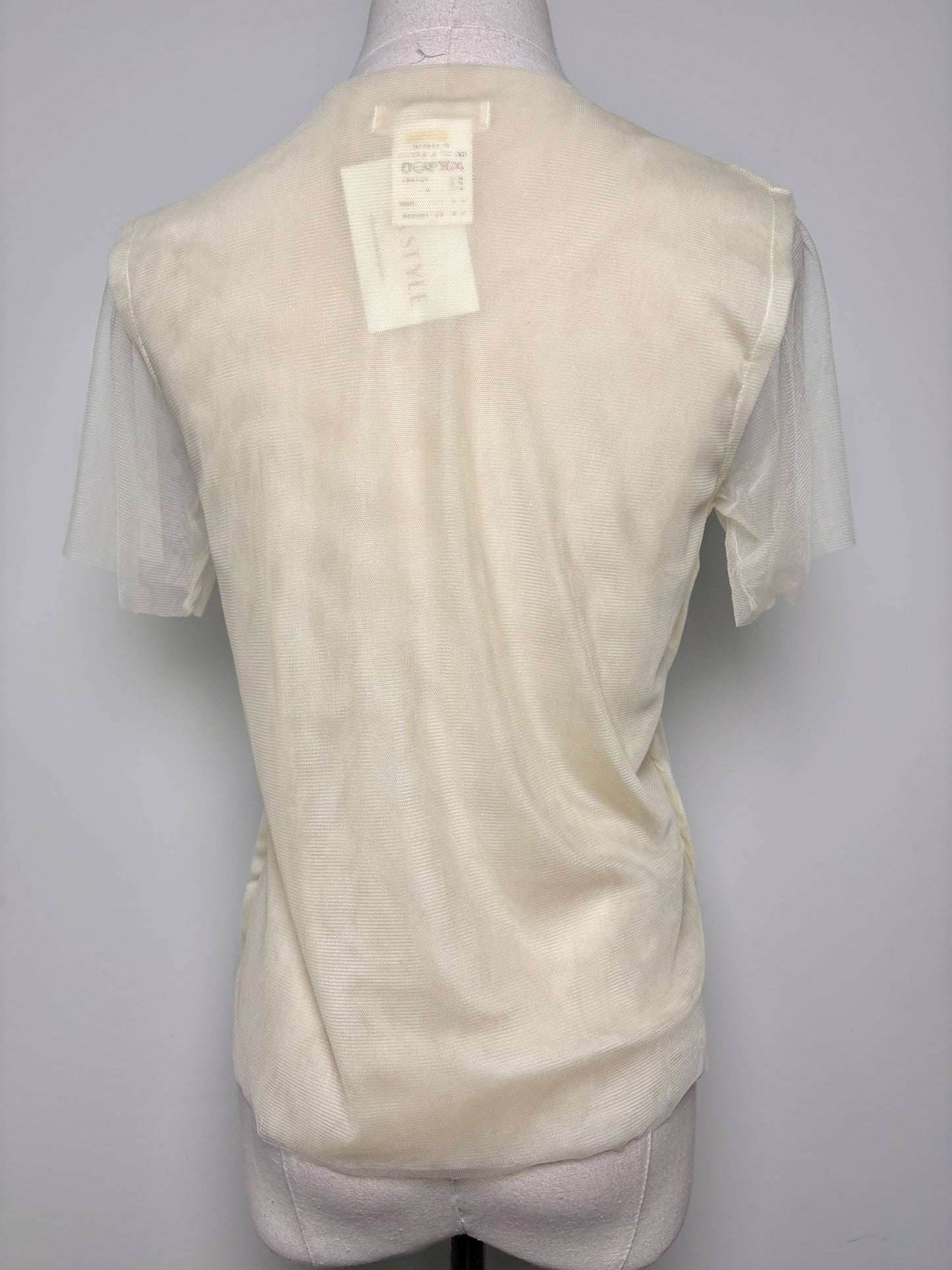 Women Size S Comme des Garcon Buttercream Solid 100% Nylon Shirt