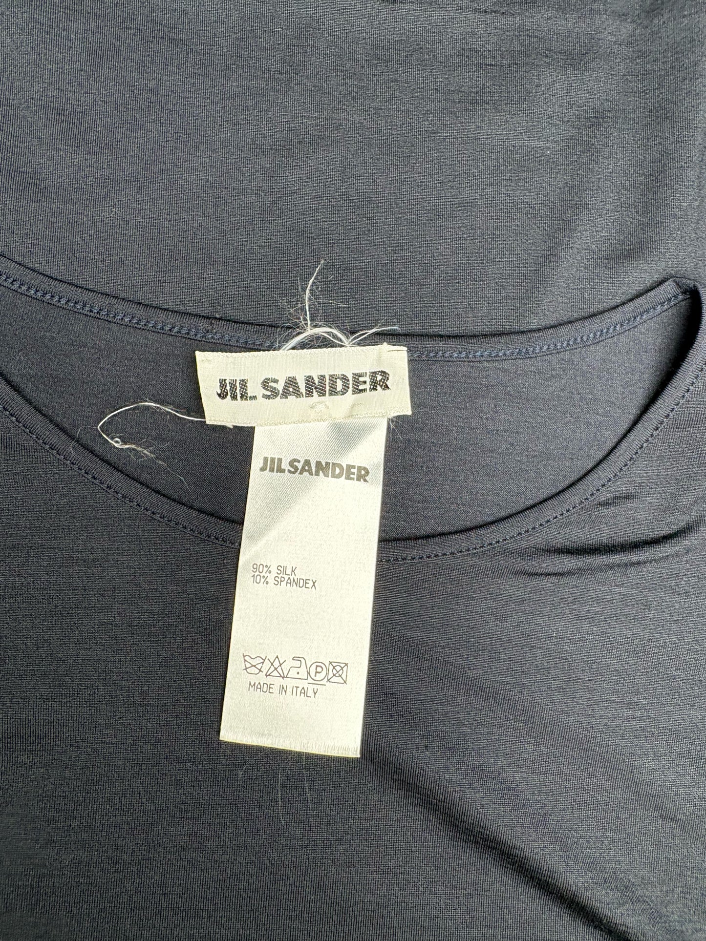 Women Size S Jil Sander Black Silk Blend Vintage Pre-owned T-Shirt