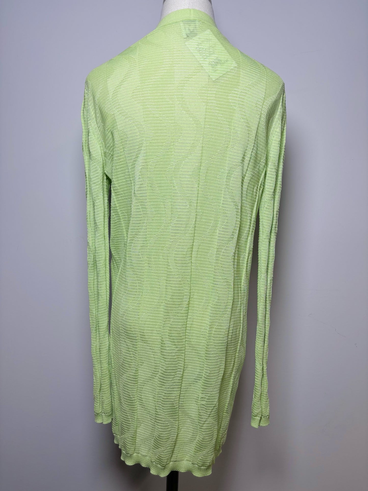 Women Size 42 ( 6 US) M Missoni Green Long Duster Sweater