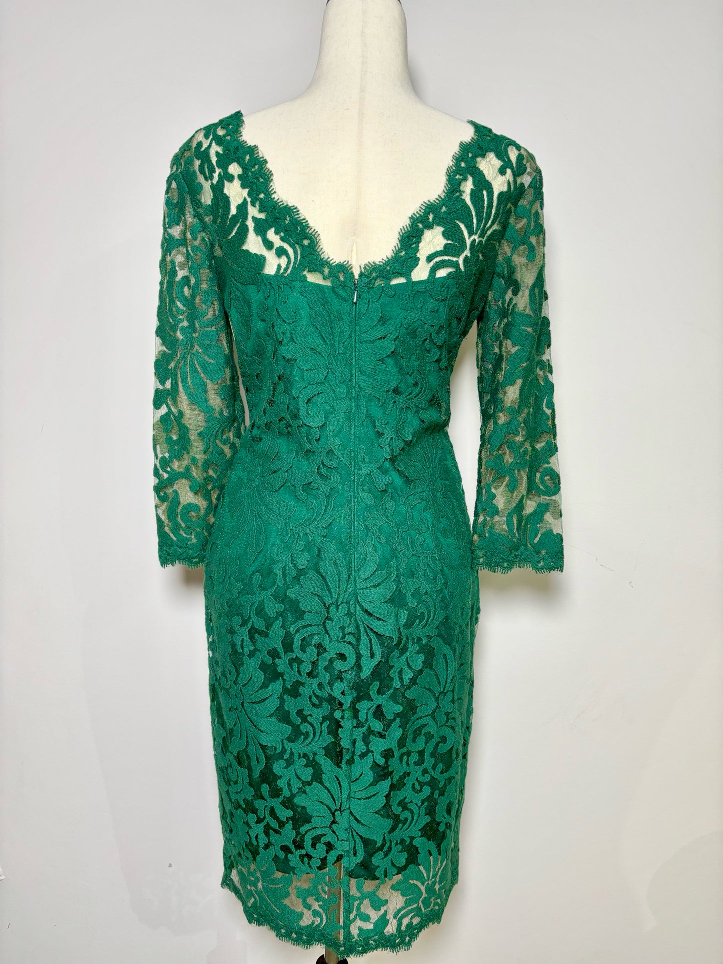 Women Size 10 Tadashi Shoji Green Lace Dress