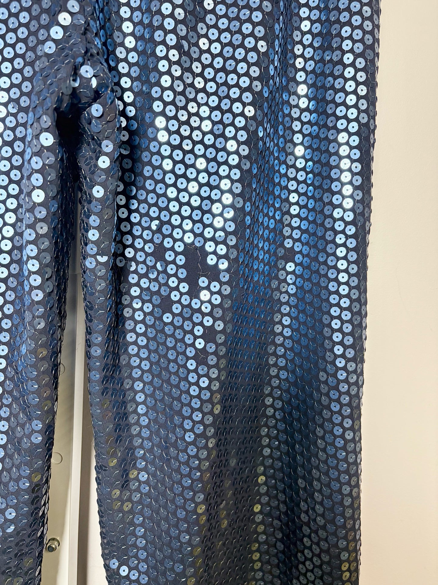 Women Size 42 ( 6 US) L'Altramoda Blue Sequins Suit