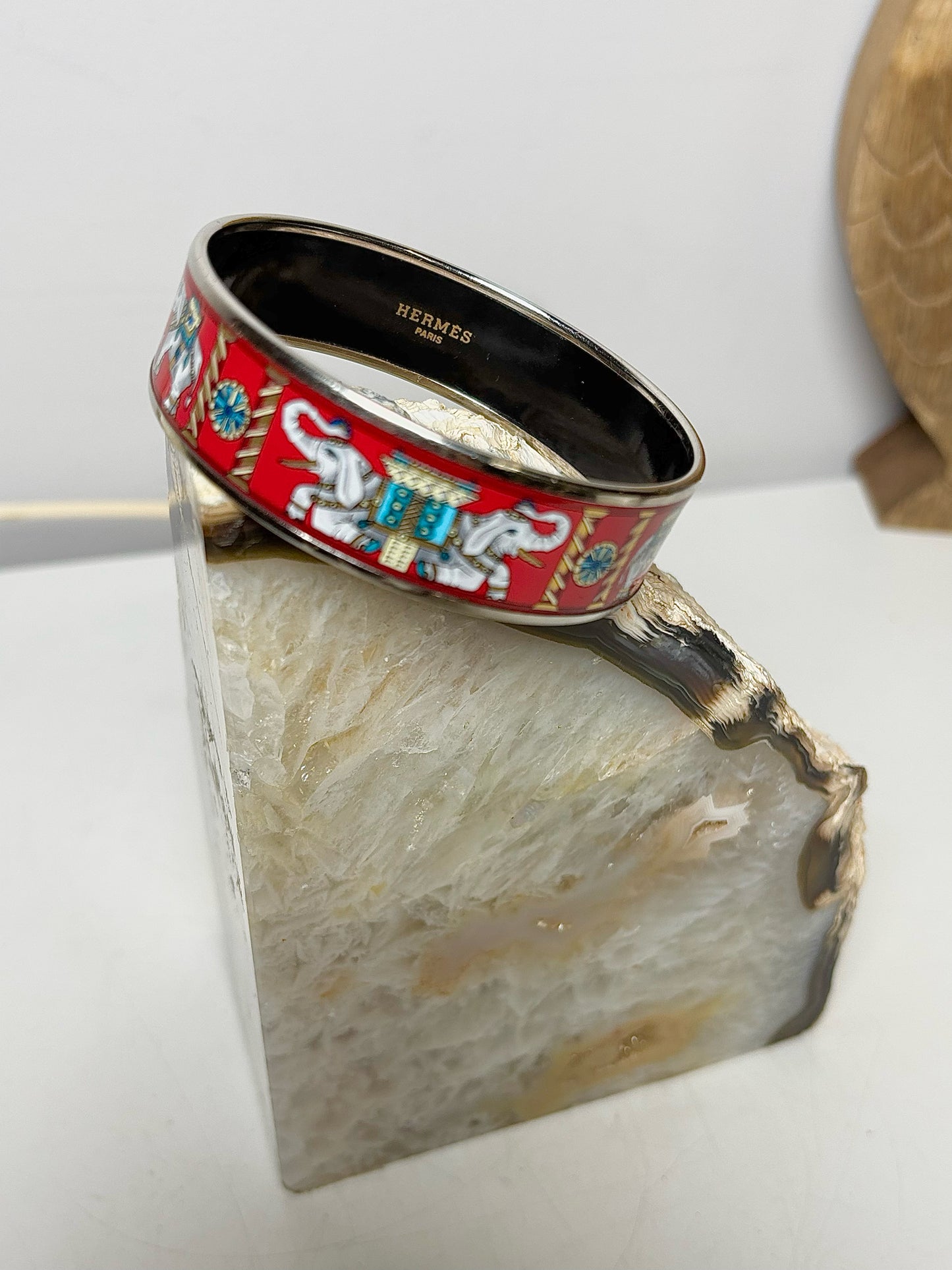 Enamel Hermes Elephant Bracelet
