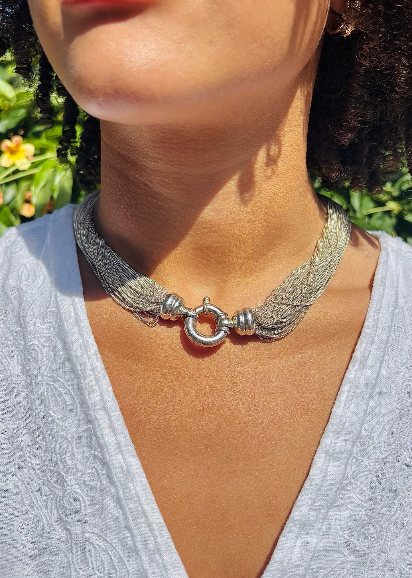 Sterling Silver 3-way Convertible Pre-owned Necklace