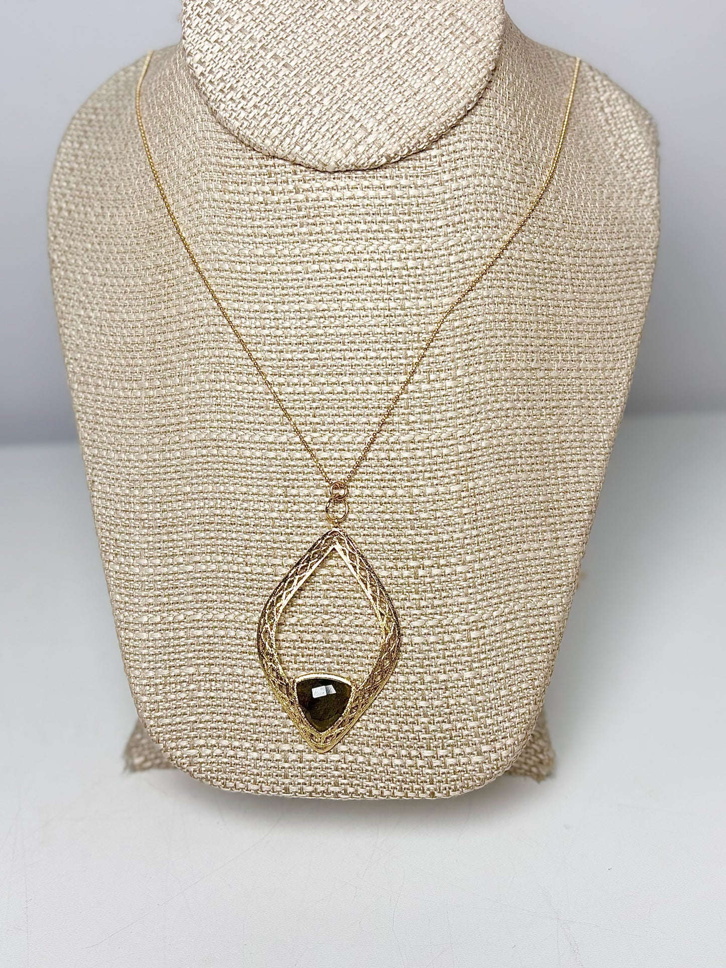 Gold Plated Marcia Moran Rhodanite Necklace