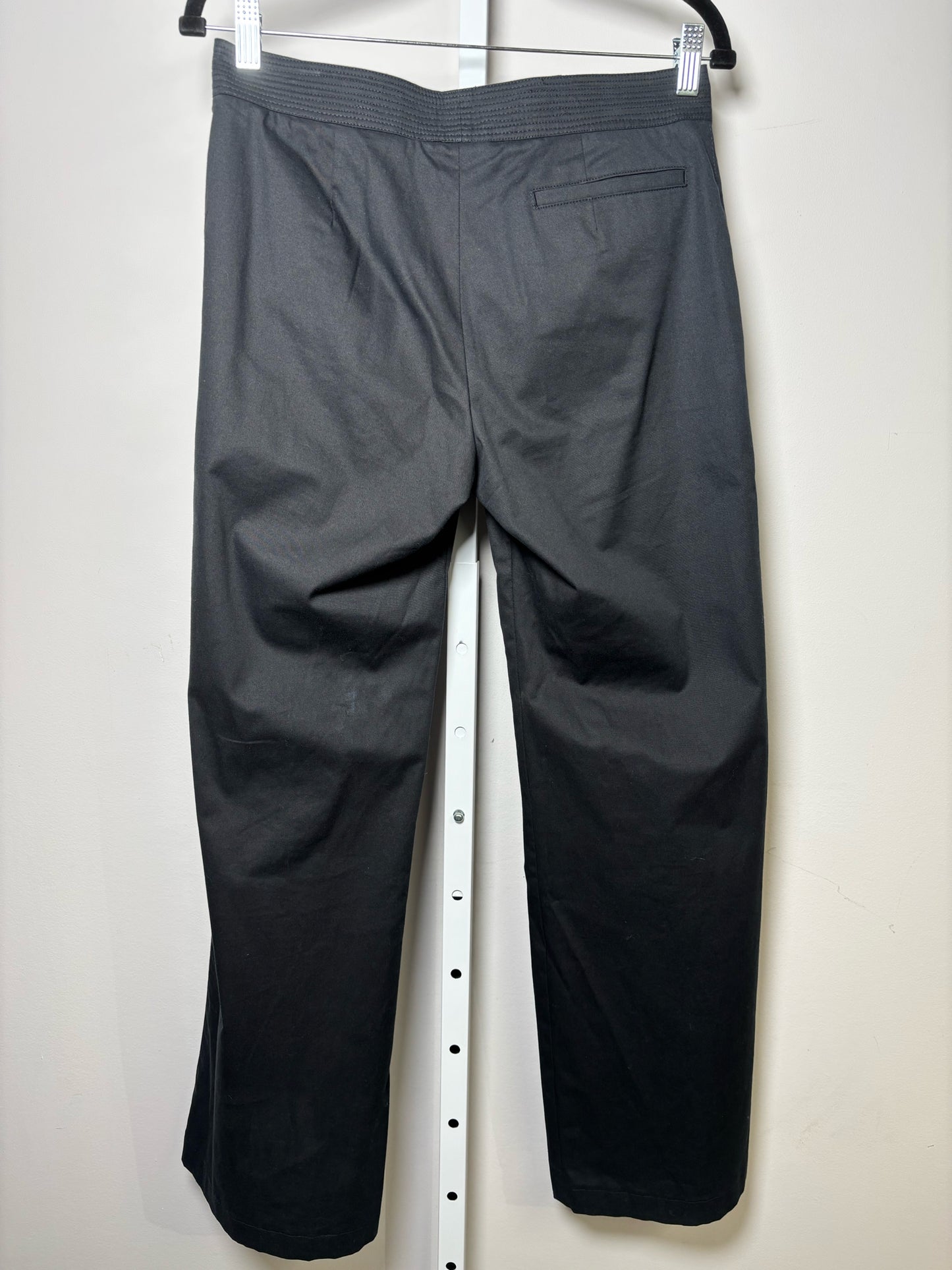 Women Size 38 (4 - 6 US) Jil Sander Black Solid Cotton Reg Leg Pants