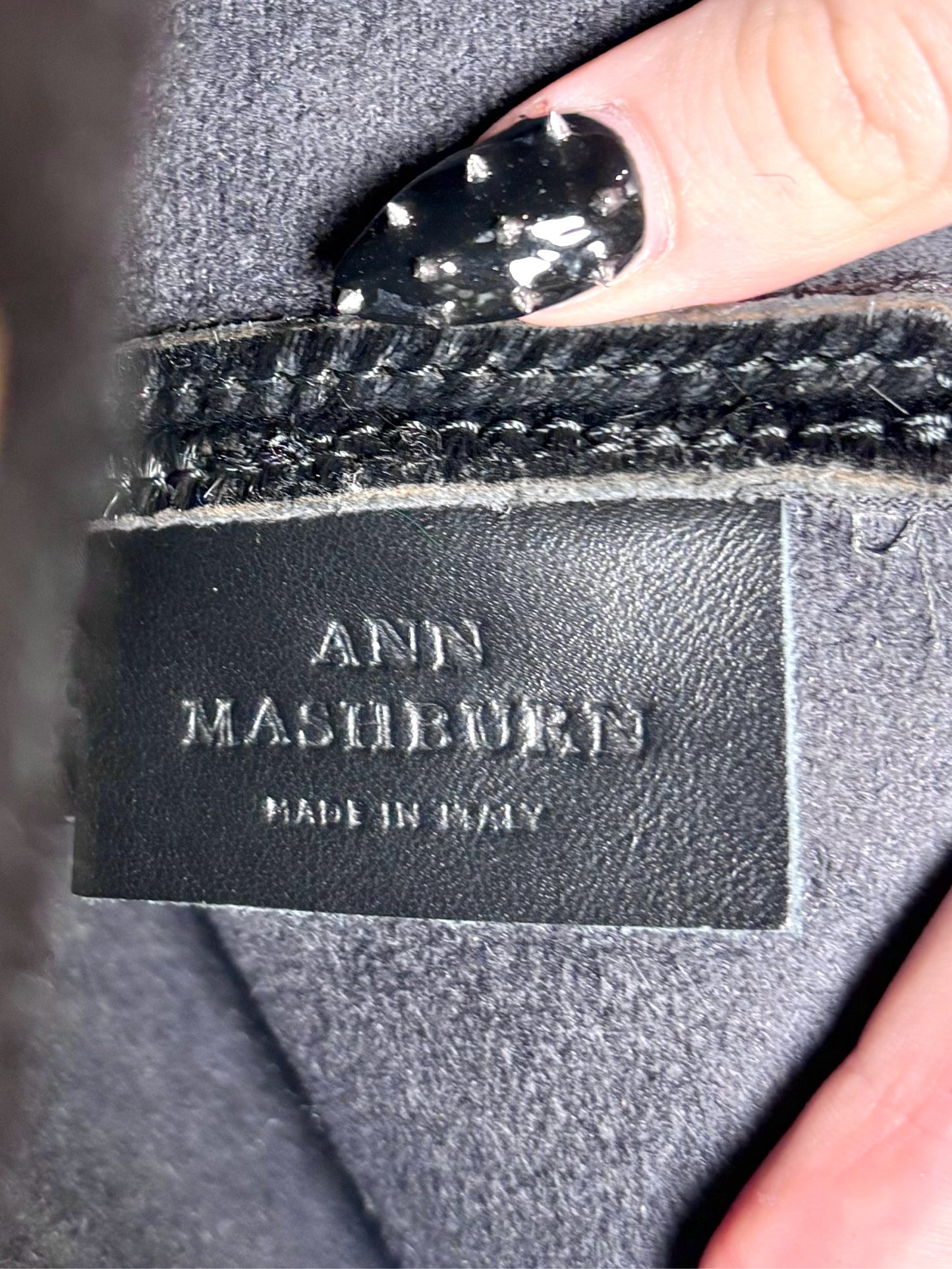 Ann Mashburn Black Ponyhair Pre-owned Clutch Purse