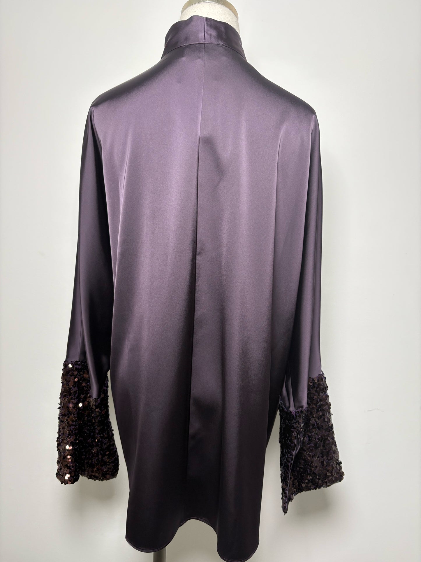 Women Size L Sachin + Babi Plum Sequins NWT Top