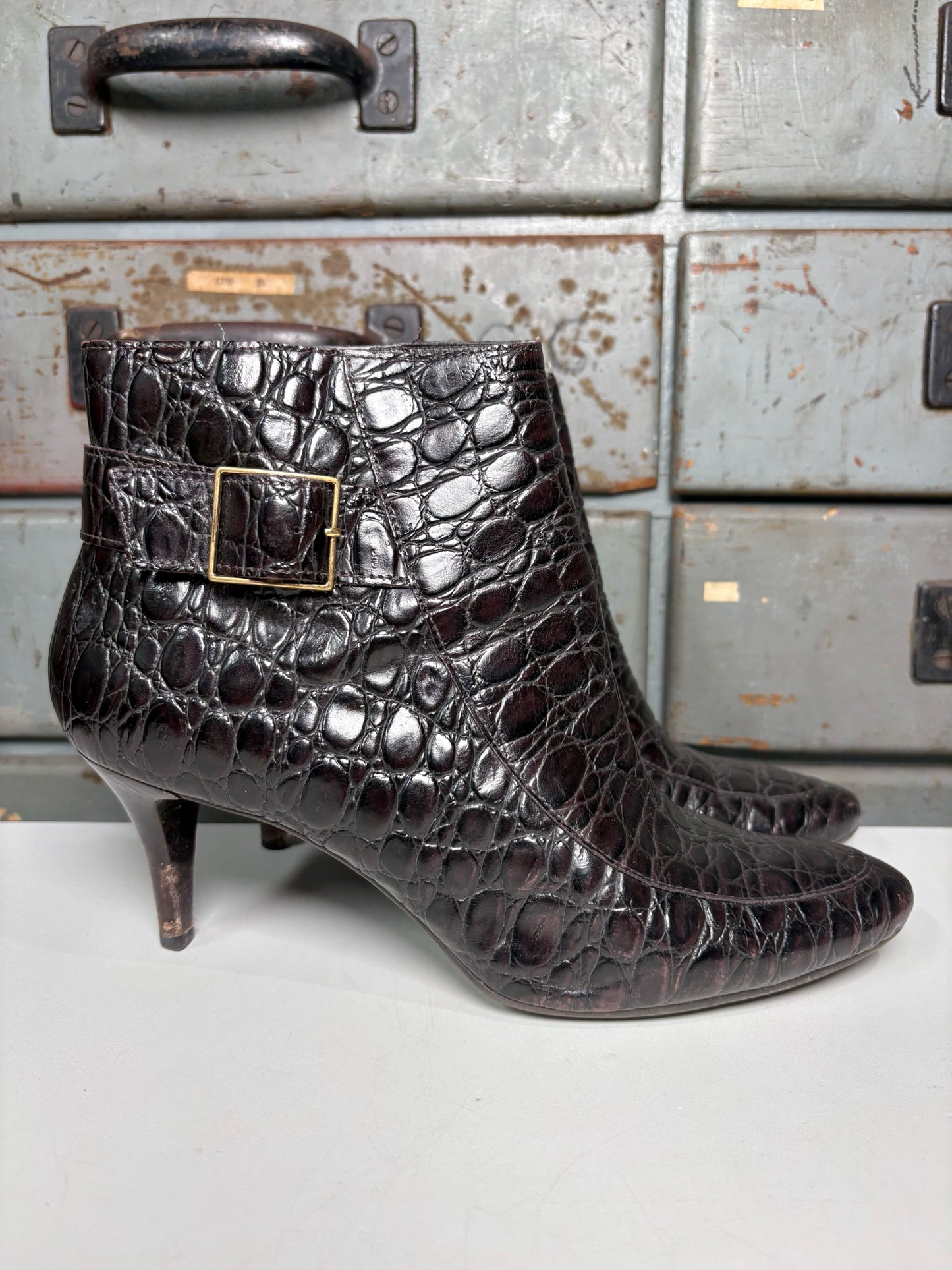 W Shoe Size 9 Talbots Chocolate Brown Leather Boots