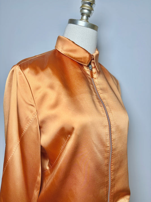 Women Size 30/44 Versus Copper Front Zip Jacket