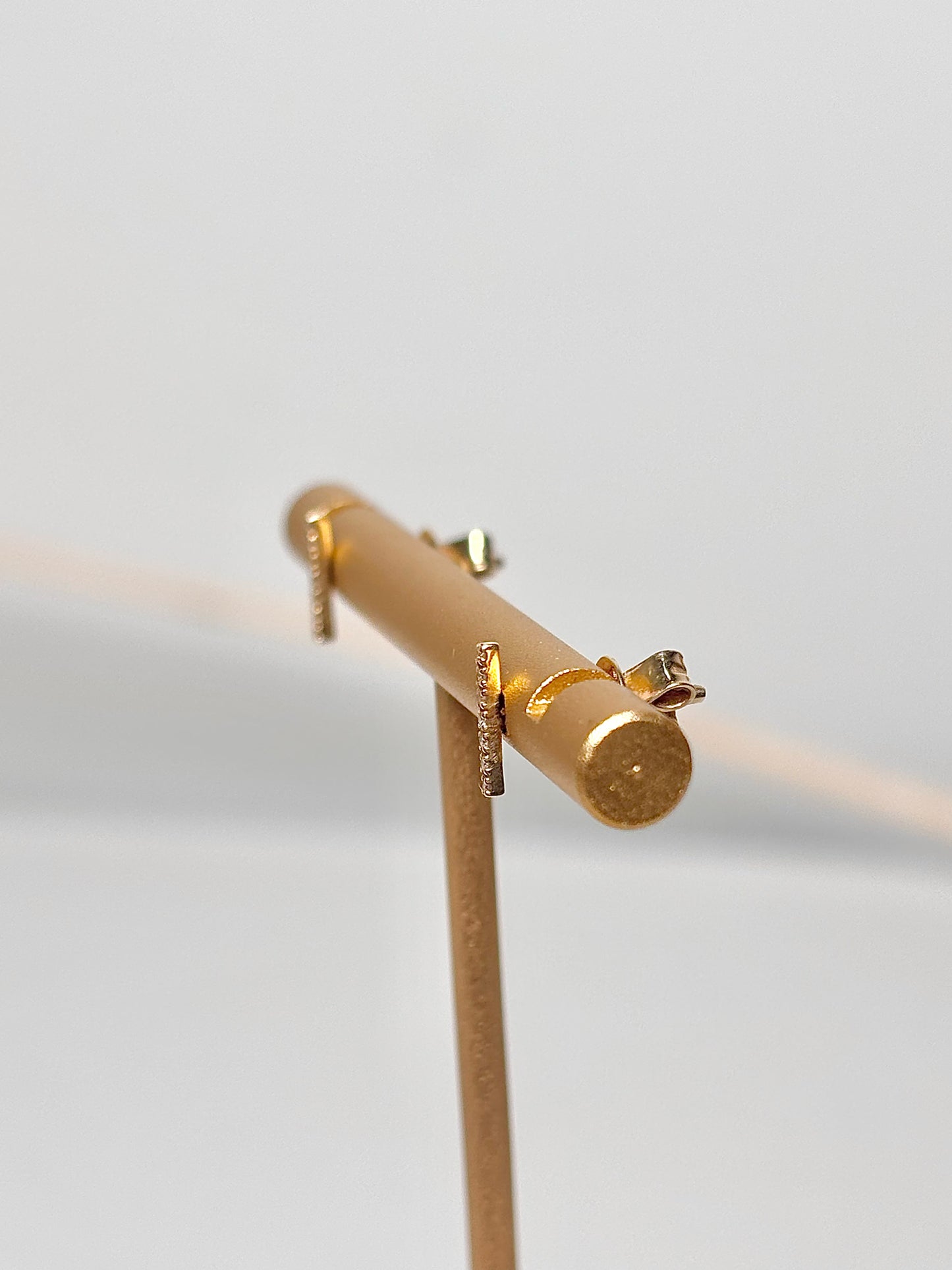 14K Gold Shane Company Pave' Diamonds Earrings