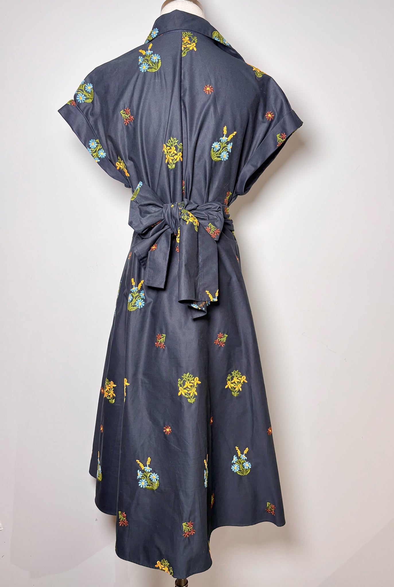 Women Size M Silvia Tcherassi Blue Embroidered Dress