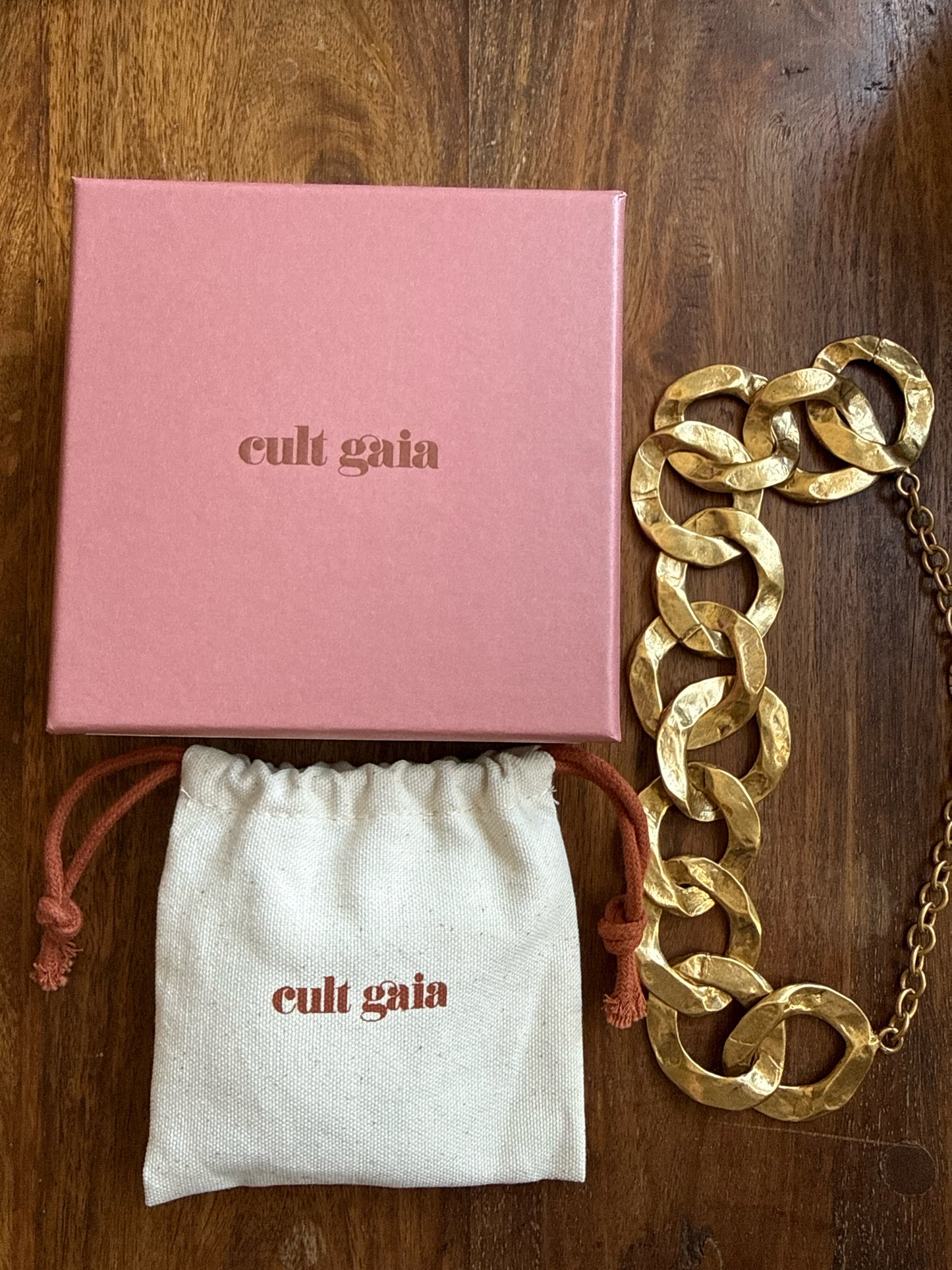 Cult Gaia Dulce Choker Necklace Gold Statement Collar | Pre-owned Excellent Condition