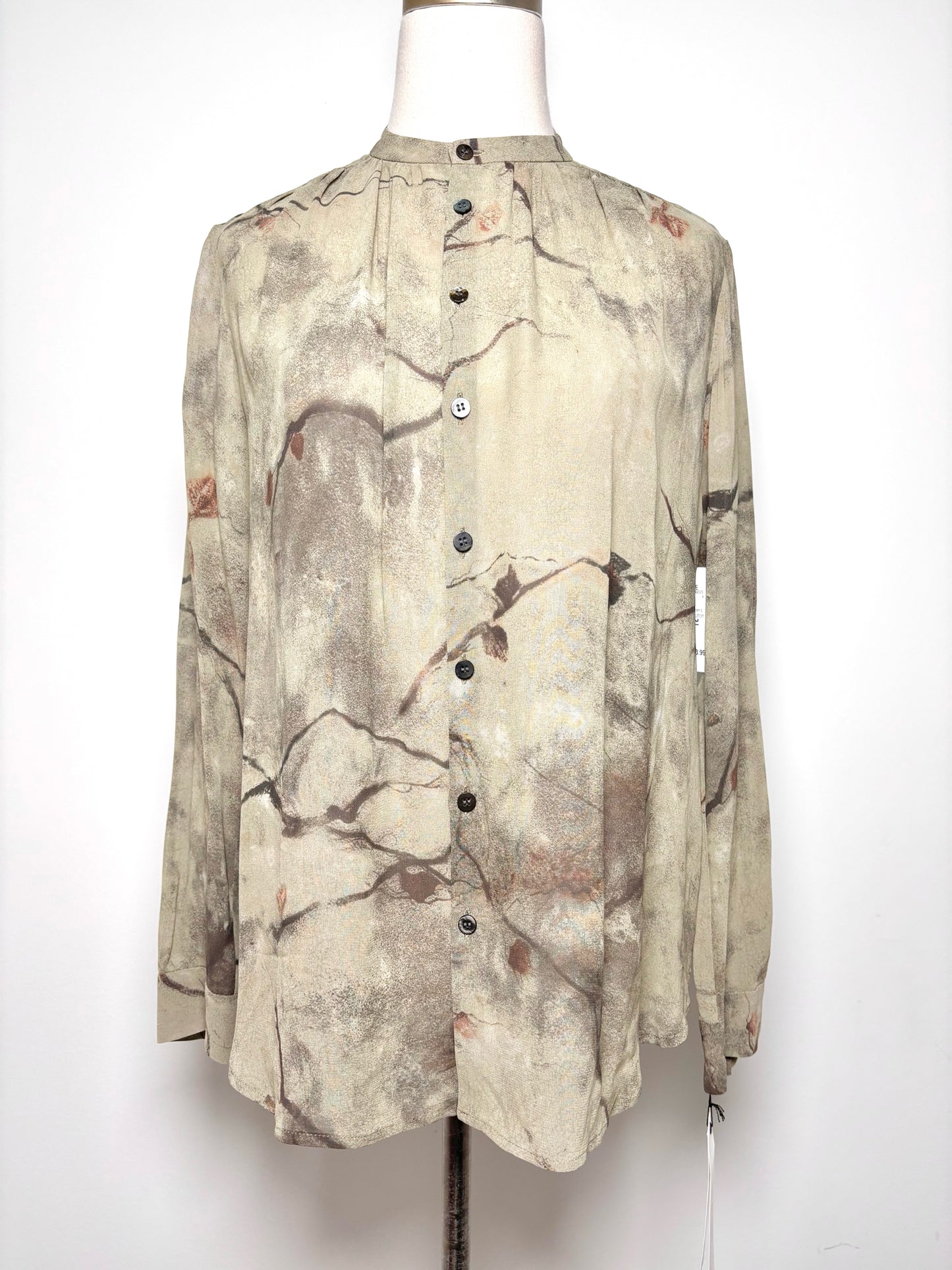 Women Size 36 pas de calais Green Abstract Art Top