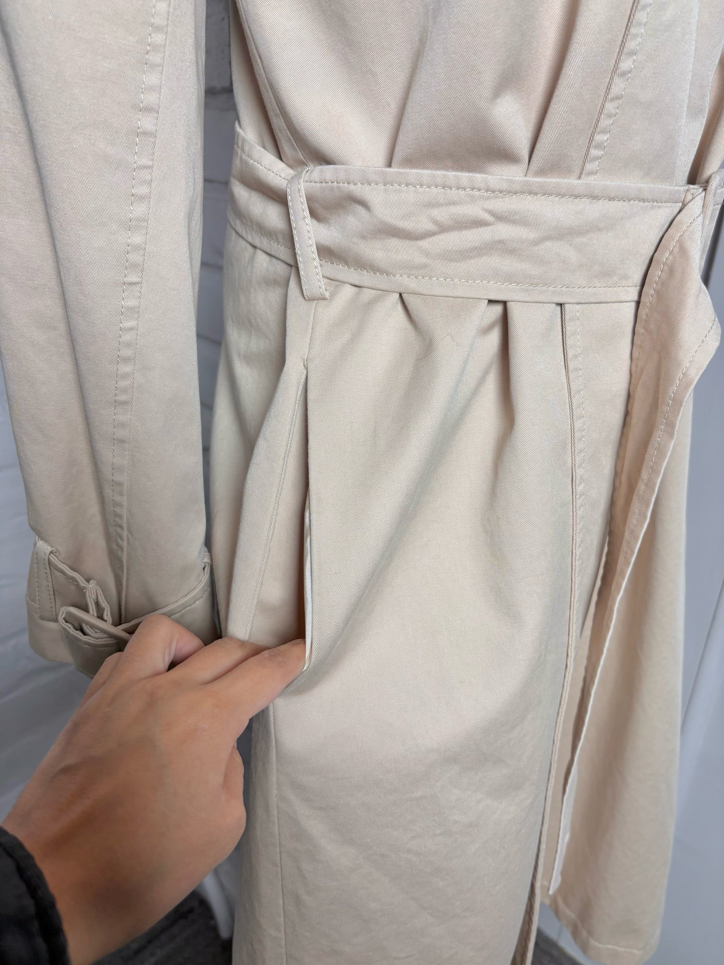 Women Size 38 (2 US) Zapa Paris Khaki Trench/Rain Coat