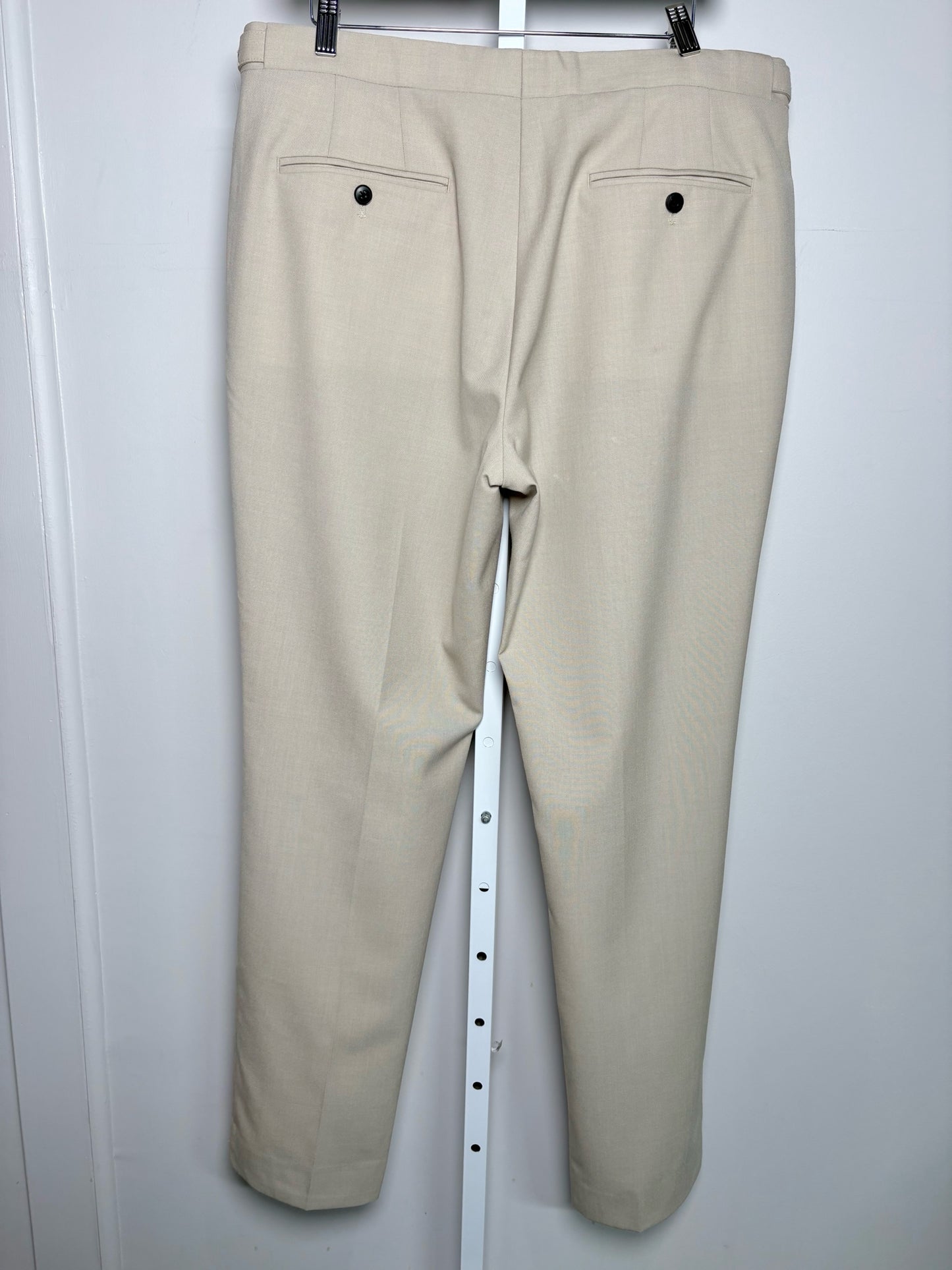 Reiss Khaki Wool Solid Men's Sz 36 Trousers