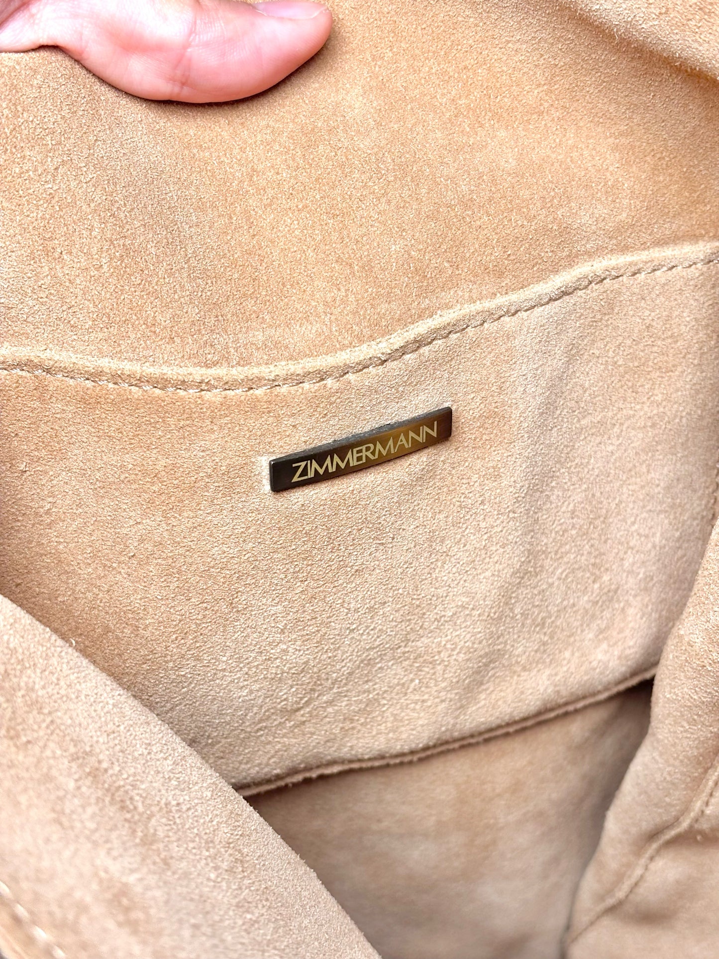 Zimmermann Solid Suede Camel Suede Purse