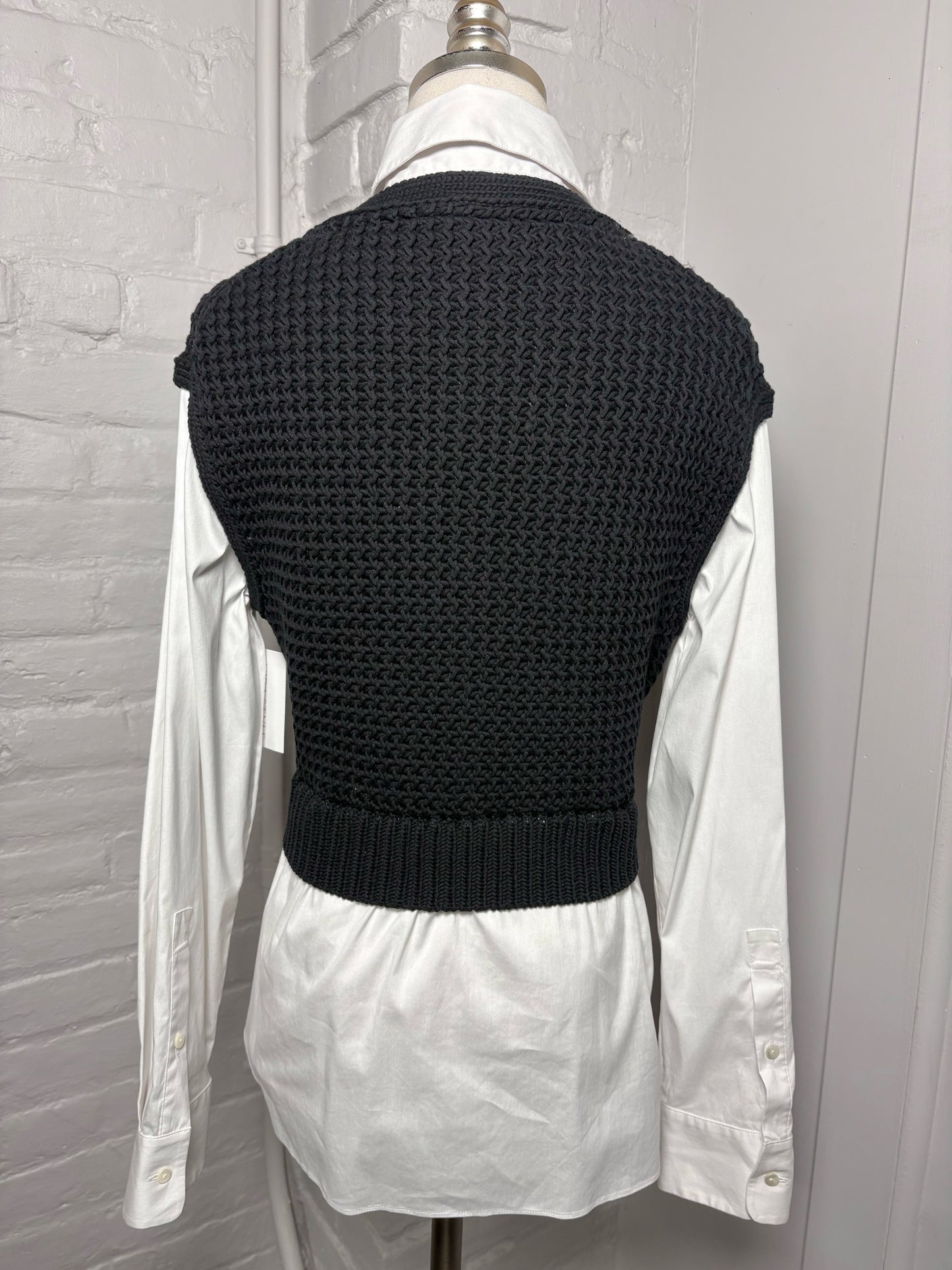 Women Size M Theory Black, White Knitted Top