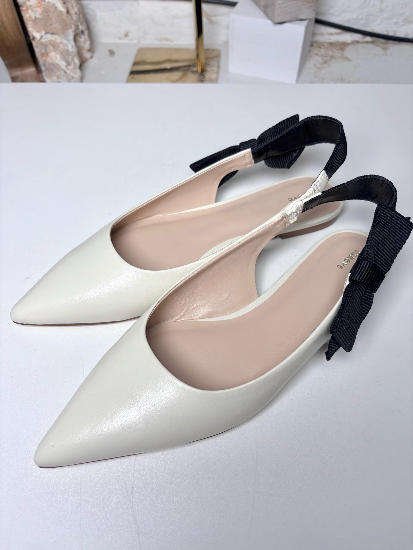 W Shoe Size 6 Maeve Ivory Leather NWT Flats