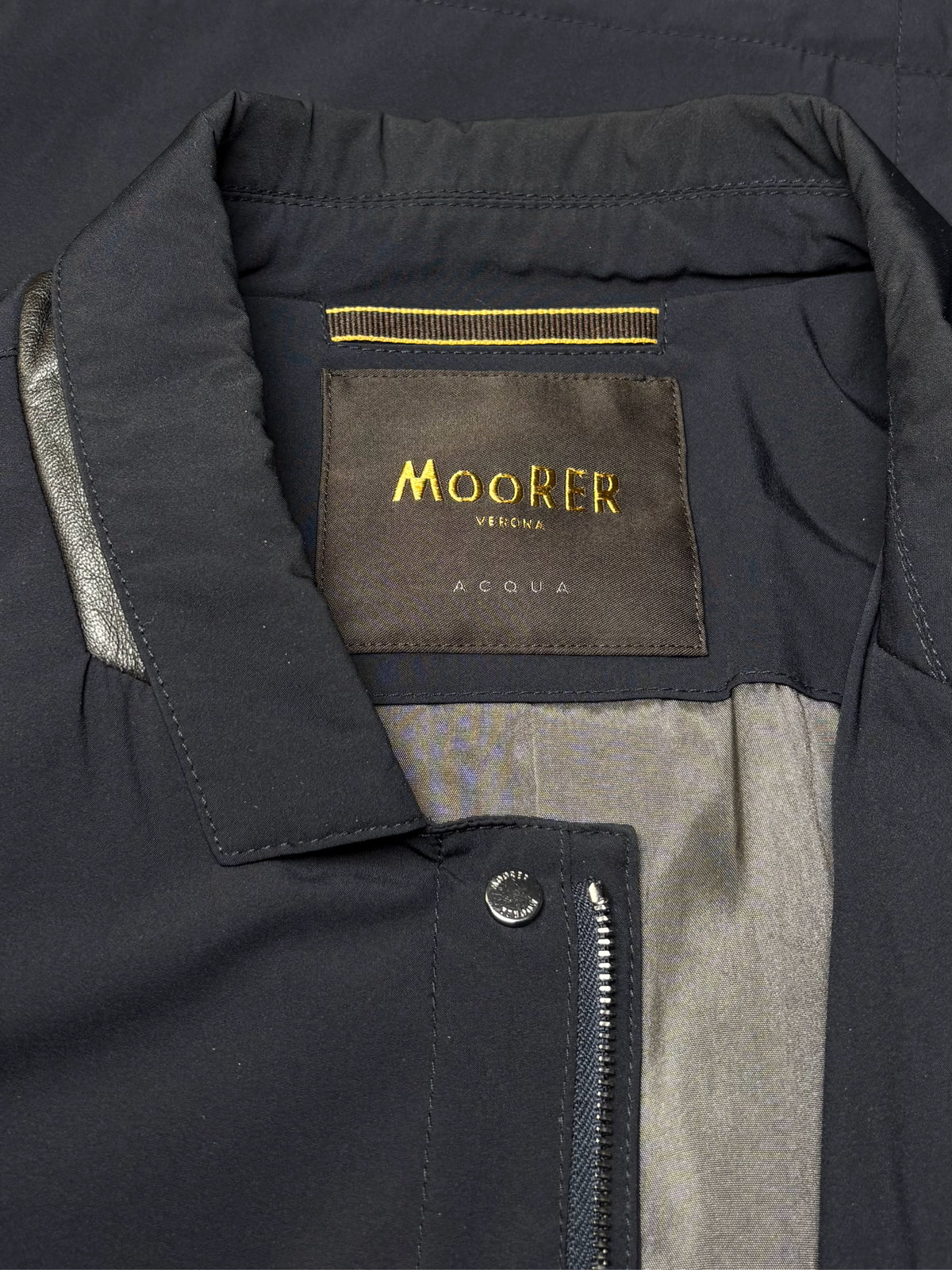 Men's Size 56 XL MooRER Verona Acqua Navy Water-Resistant Pre-Owned Jacket