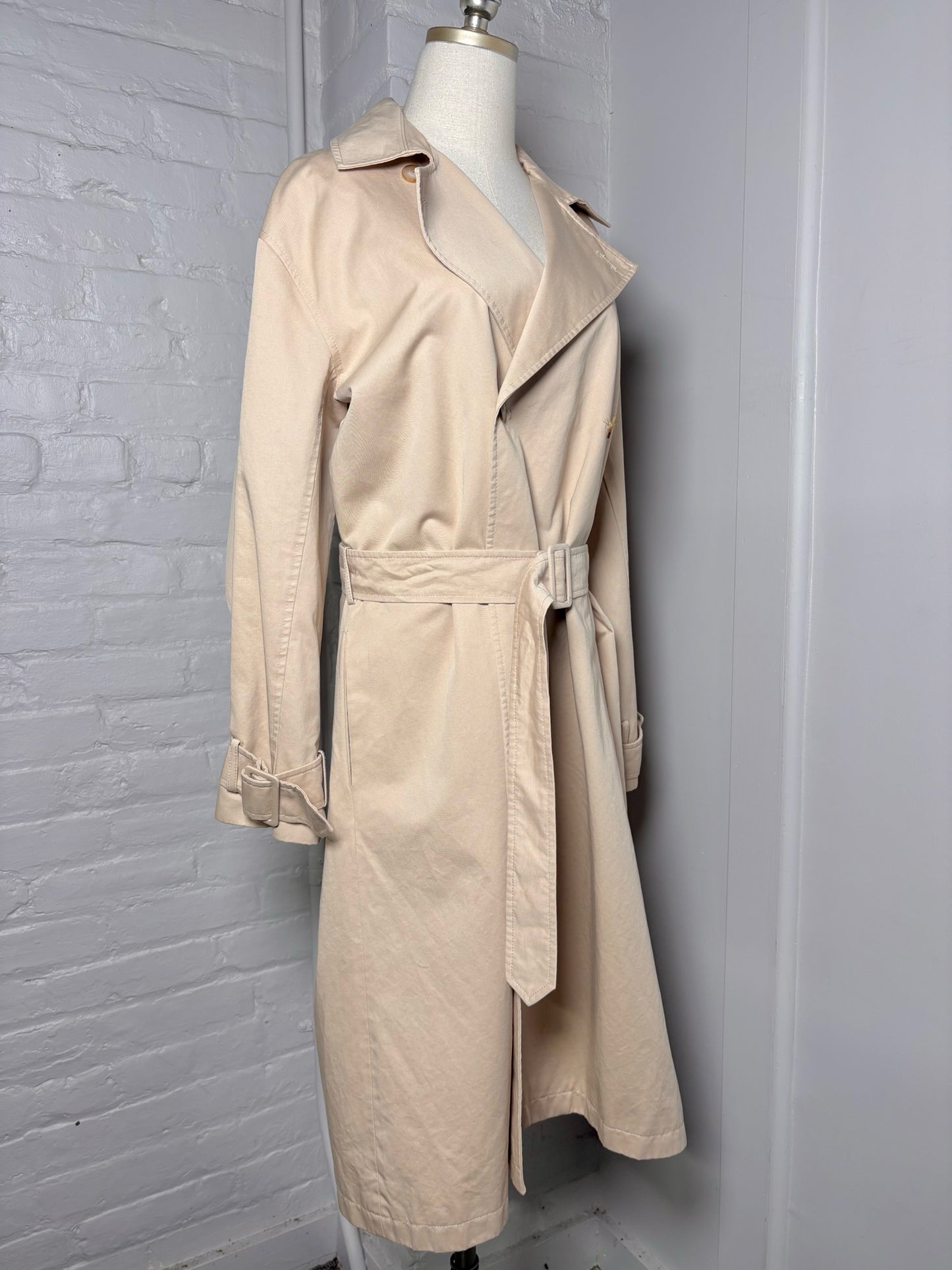Women Size 38 (2 US) Zapa Paris Khaki Trench/Rain Coat