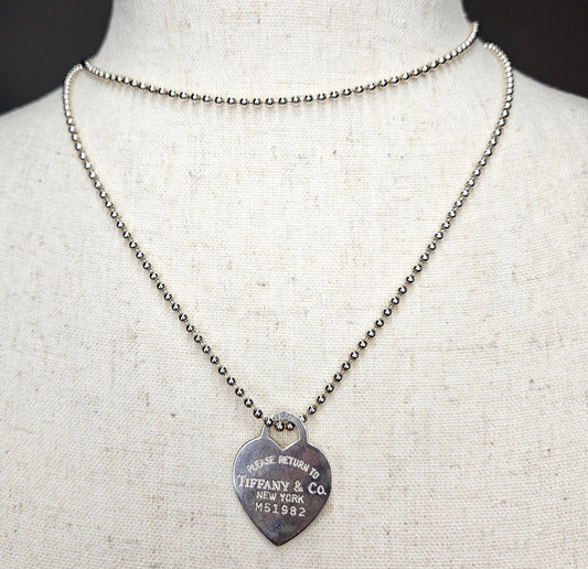 Tiffany Silver Tag Necklace
