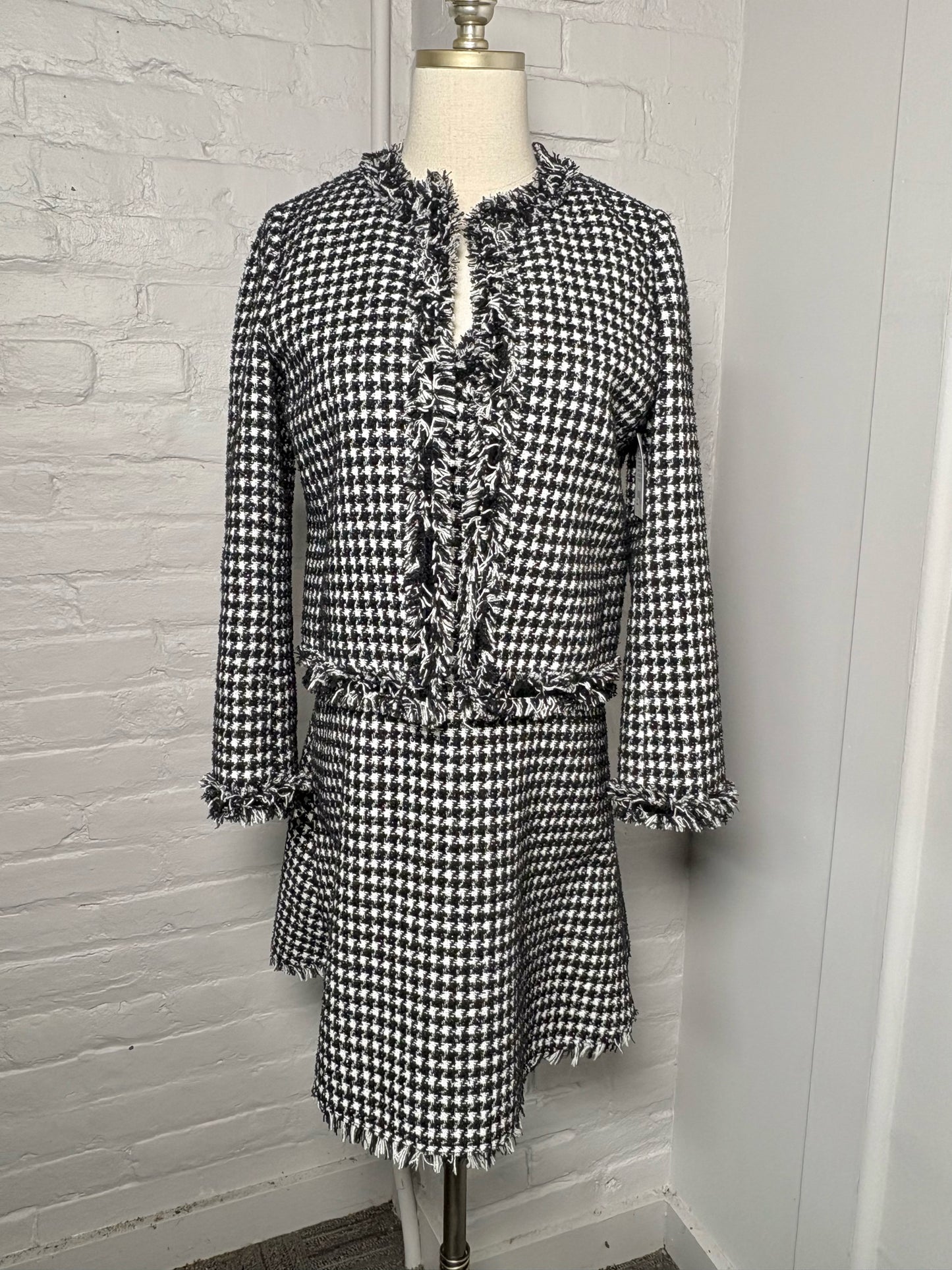 Women Size 2 Kate Spade New York Black & White Tweed Dress