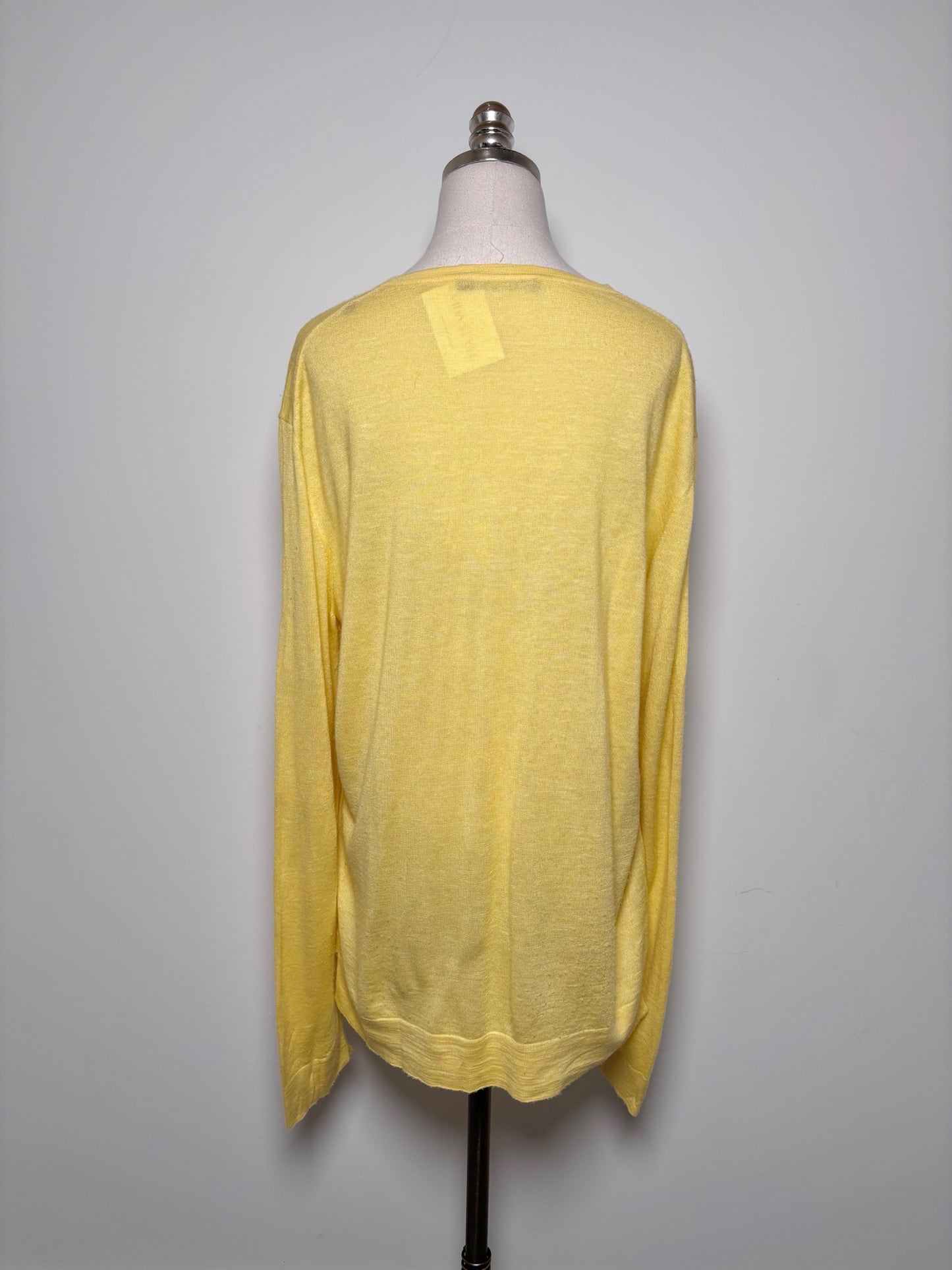 Mens Size L Zegna Yellow Cashmere, silk Solid Men's Shirt