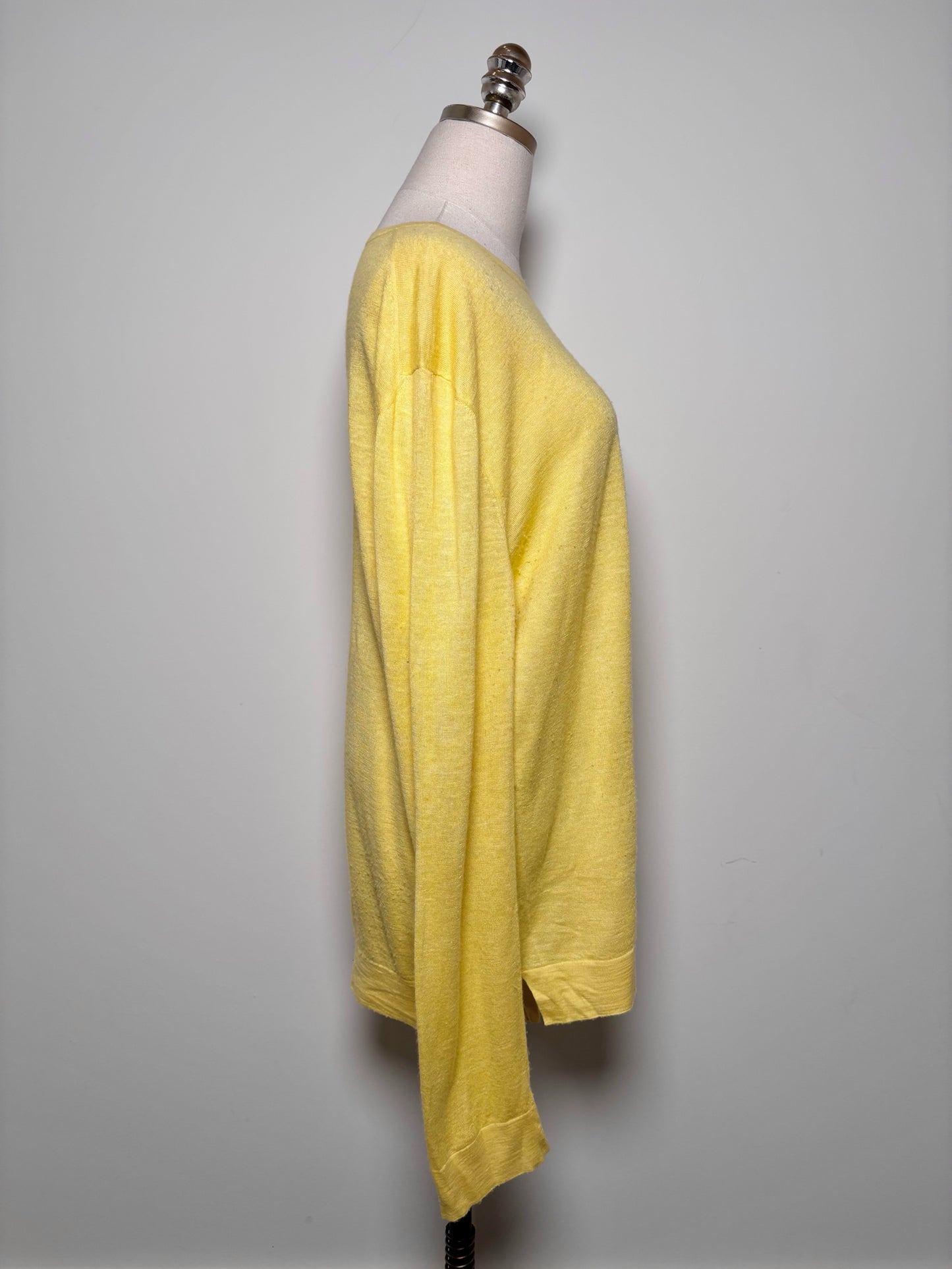 Mens Size L Zegna Yellow Cashmere, silk Solid Men's Shirt