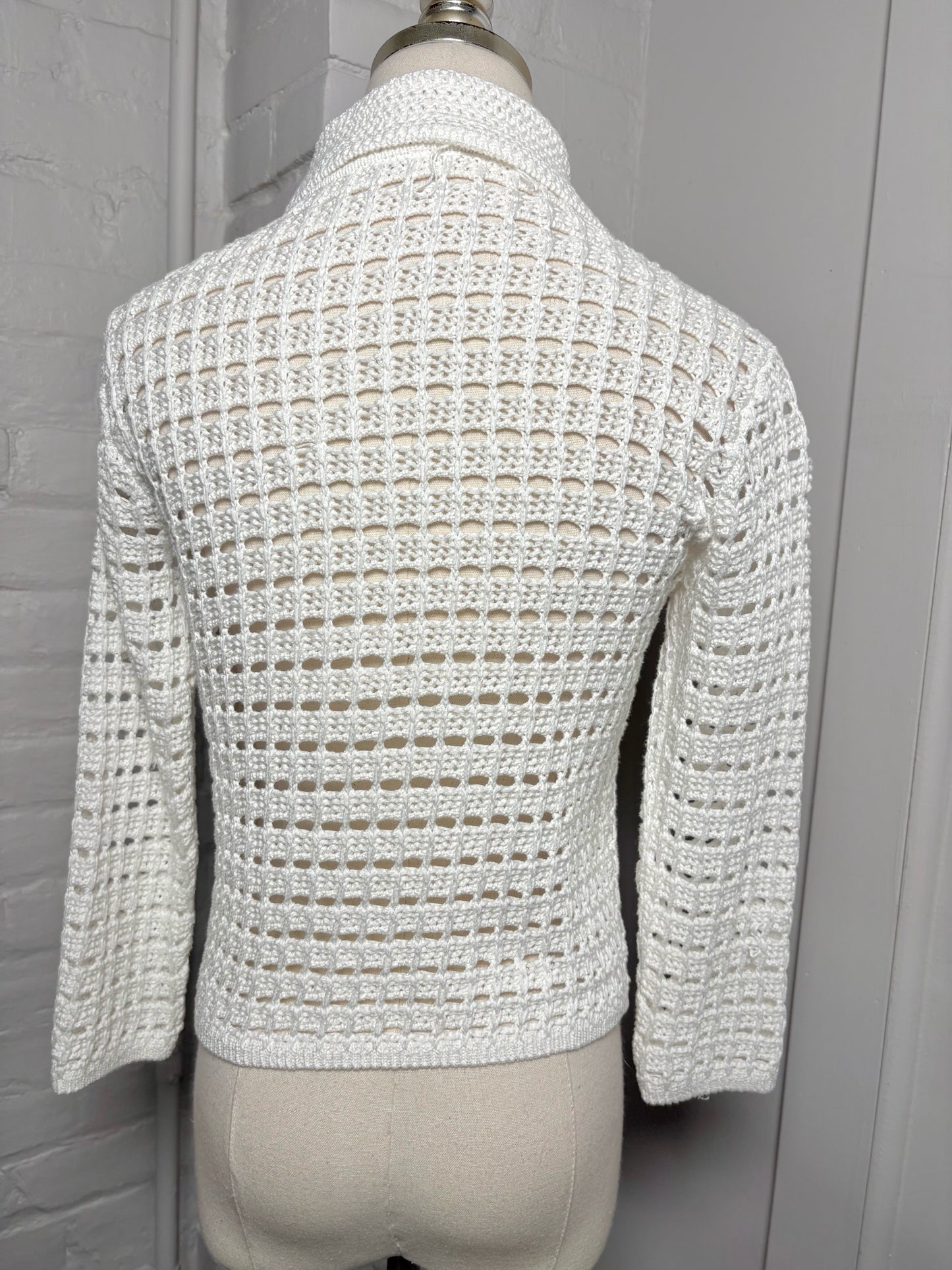 Women Size XS Vince White Knitted Cardigan Sweater