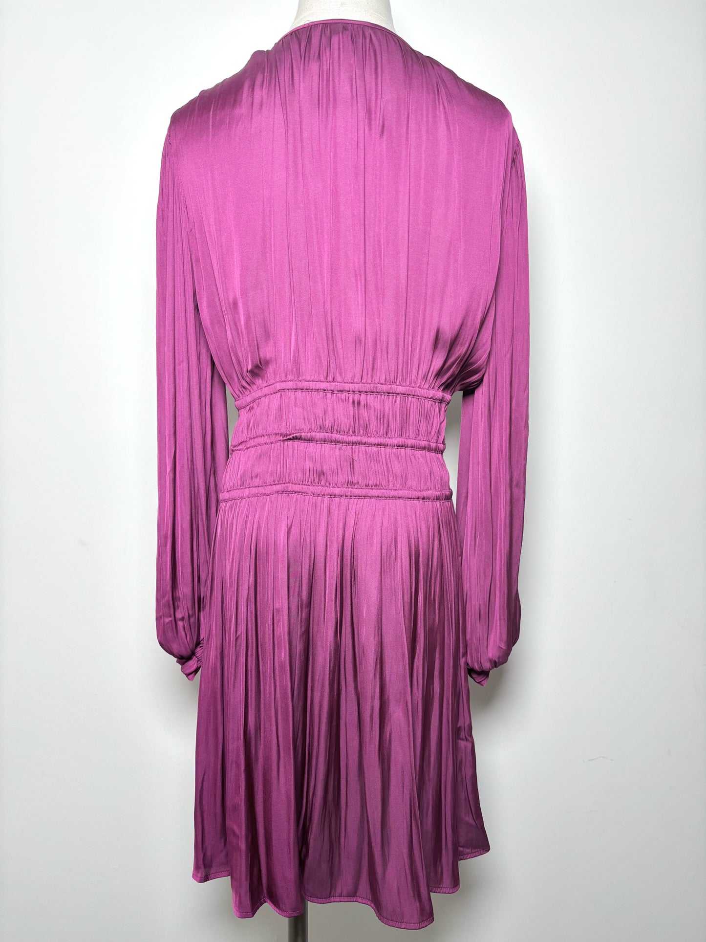 Women Size 42 Maje Plum Solid Polyester Dress