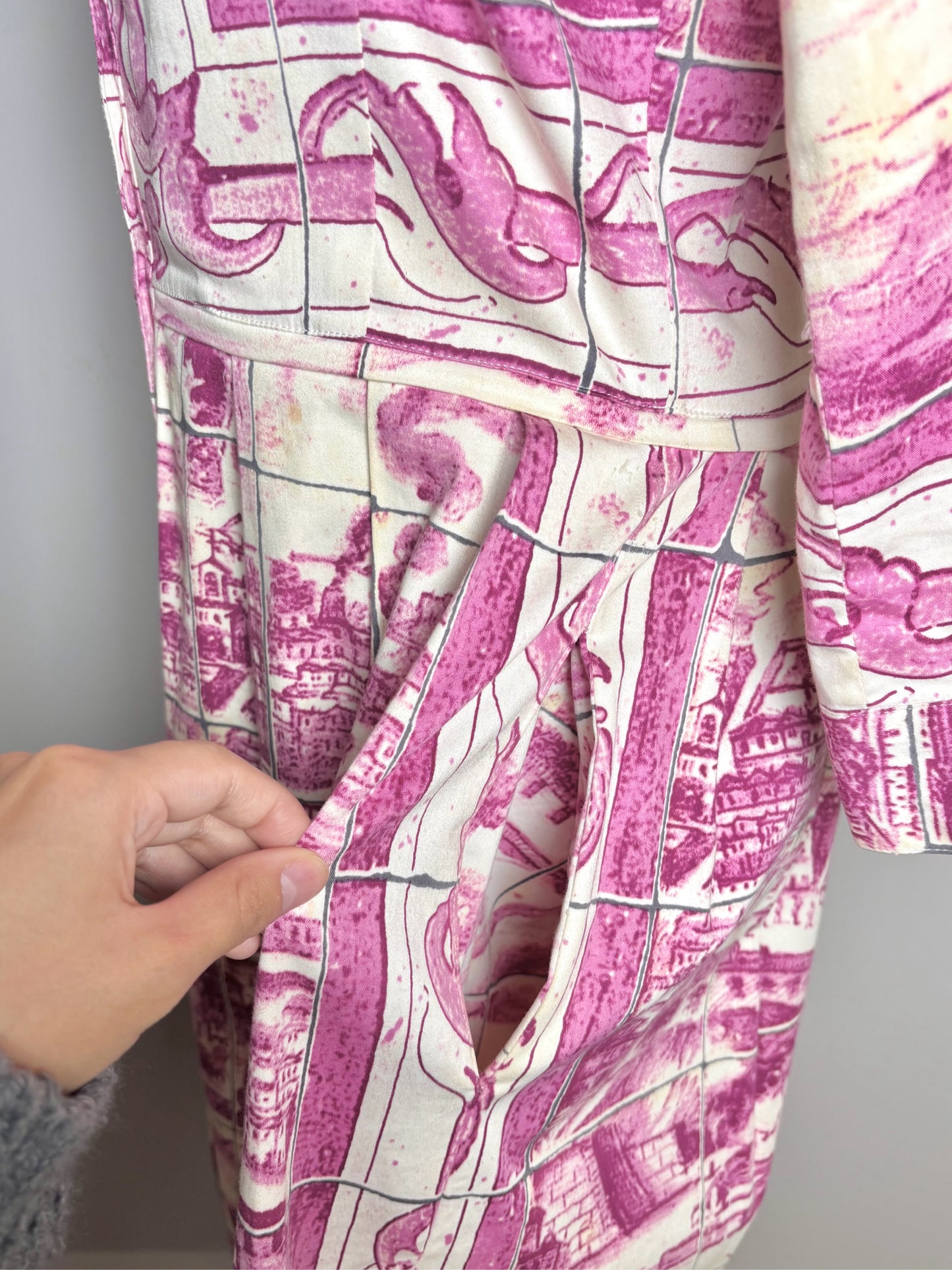 Women Size 6 Samantha Sung Purple Print Print Dress