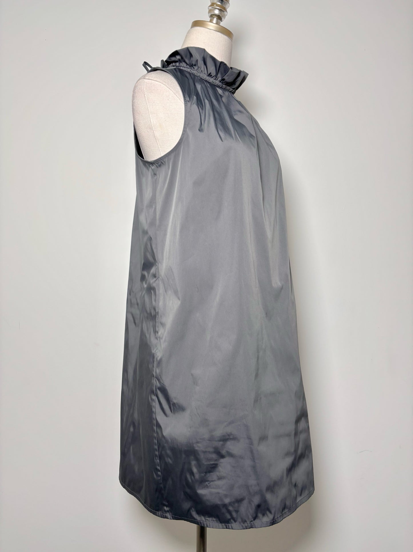 Women Size M Ann Mashburn Gray Solid Polyester Dress