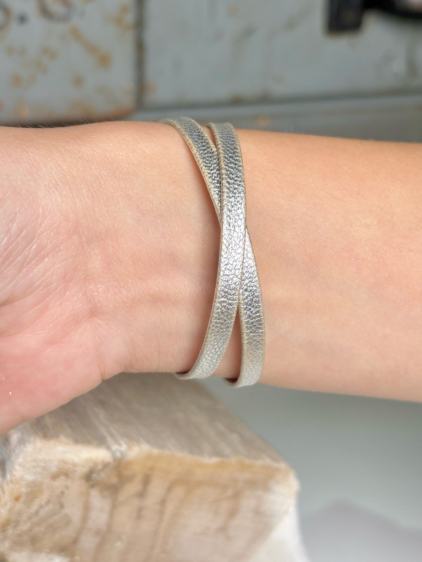 Salvatore Ferragamo Sterling Silver Logo Buckle Bracelet