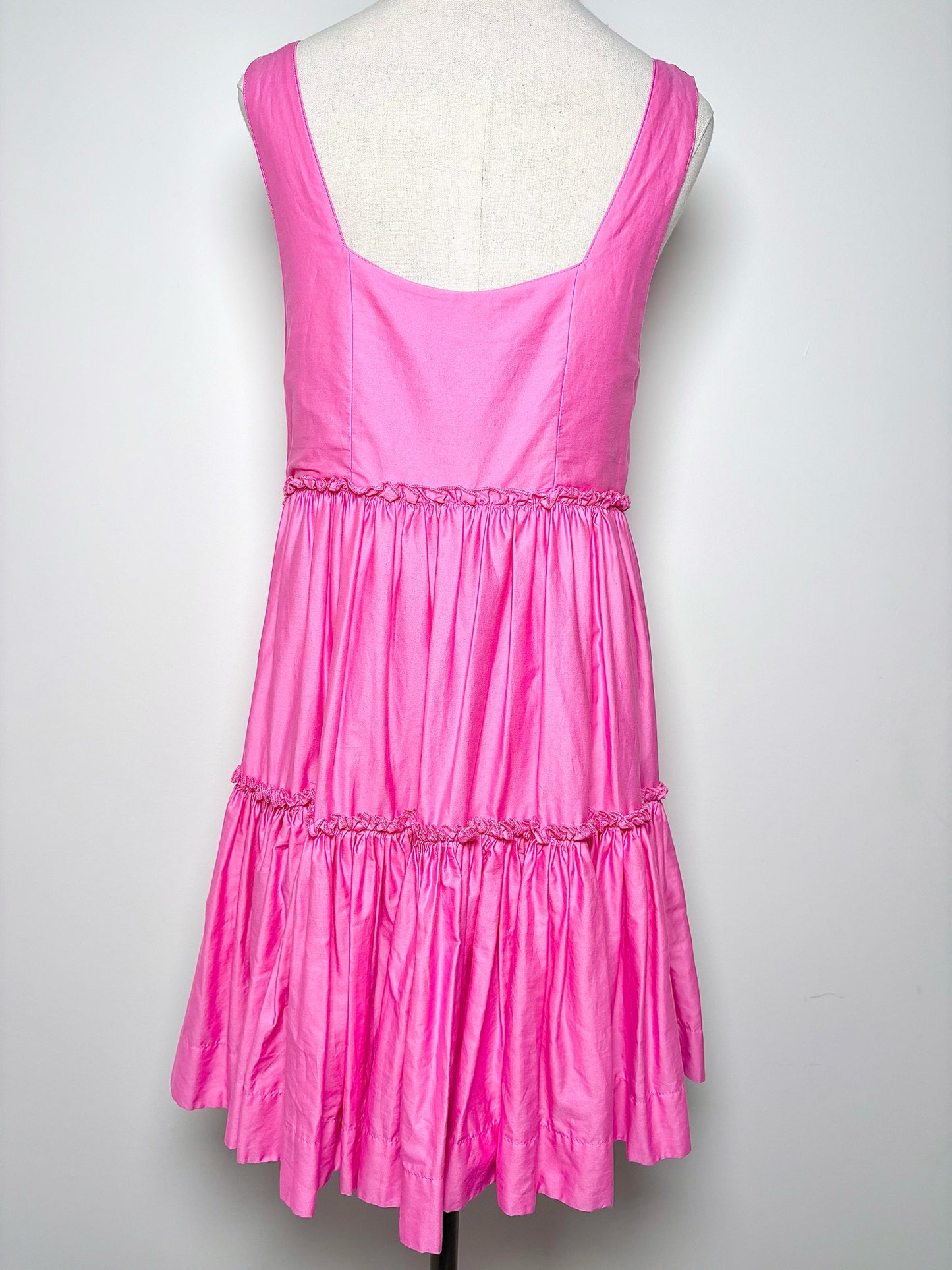 Women Size S Aureta Pink Solid Pure Cotton Dress