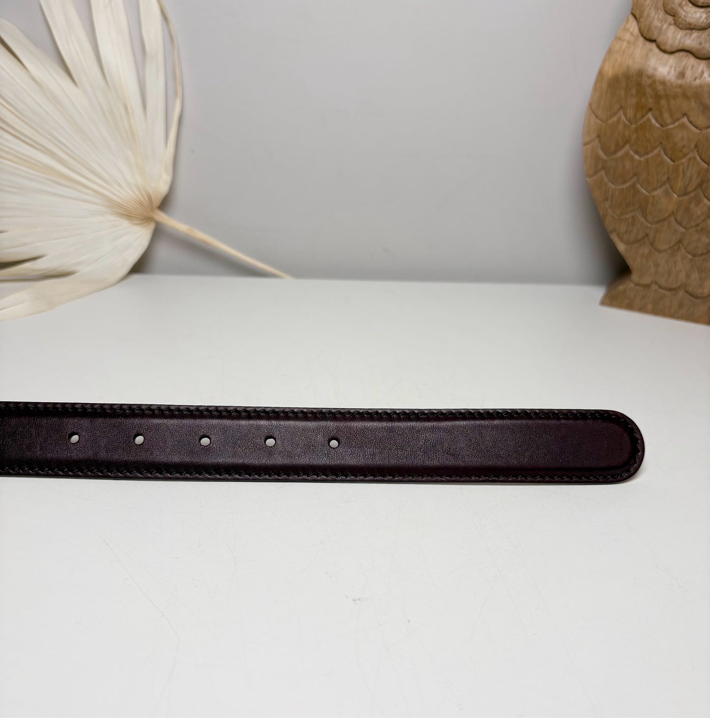 Gucci Leather M Burgundy Ombre Gucci Gold Buckle Belt