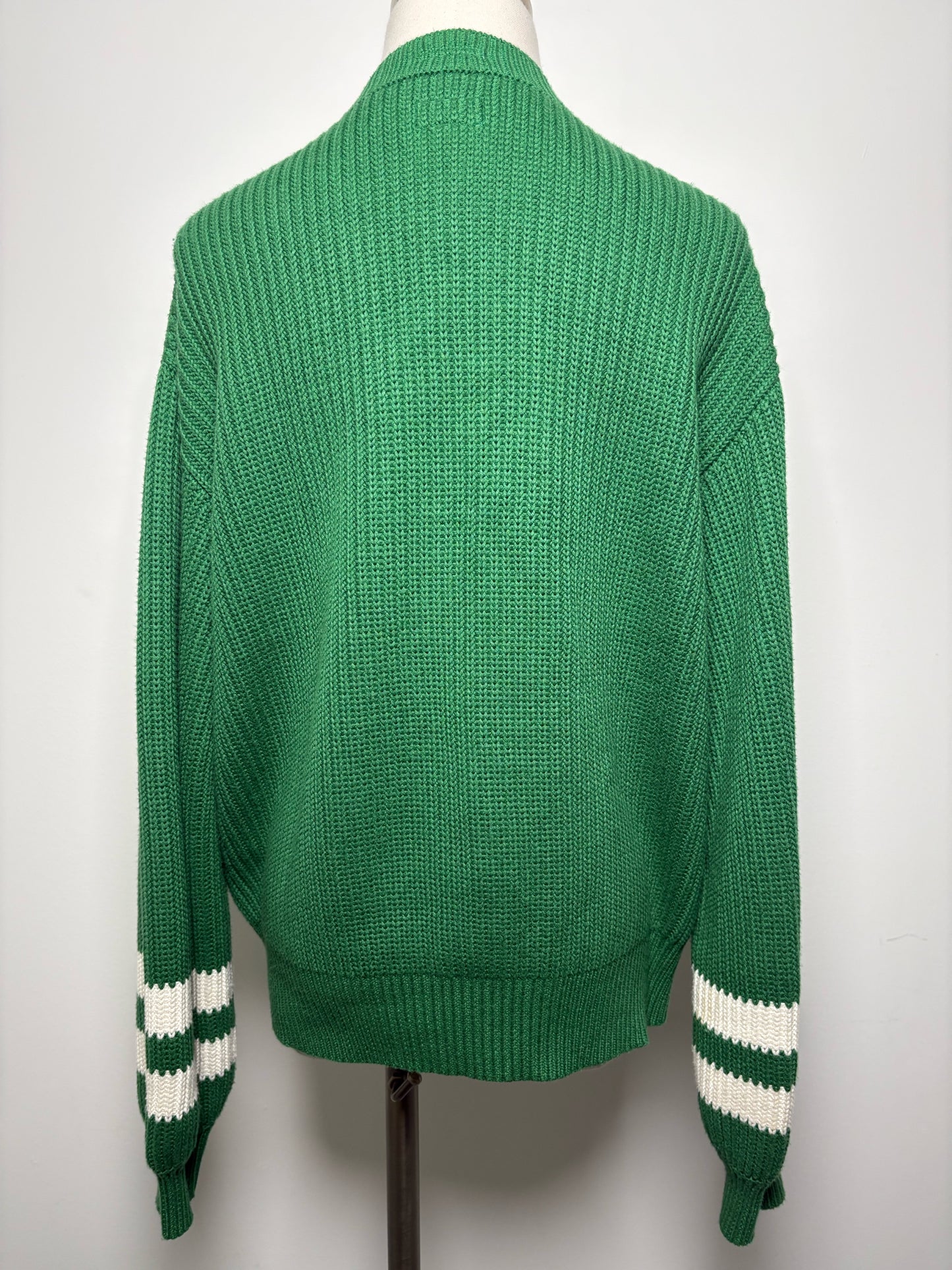 Women Size M Mother Green, White Knitted Cotton, Viscose Pre-owned Sweater
