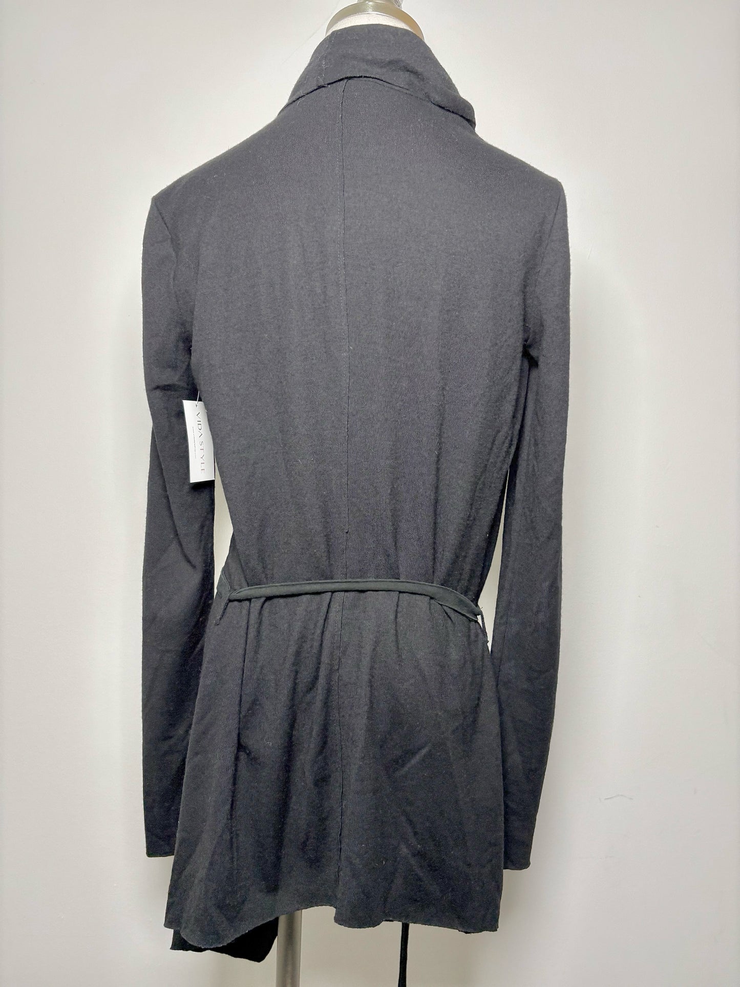 Women Size P Helmut Lang Black Solid Wool Sweater