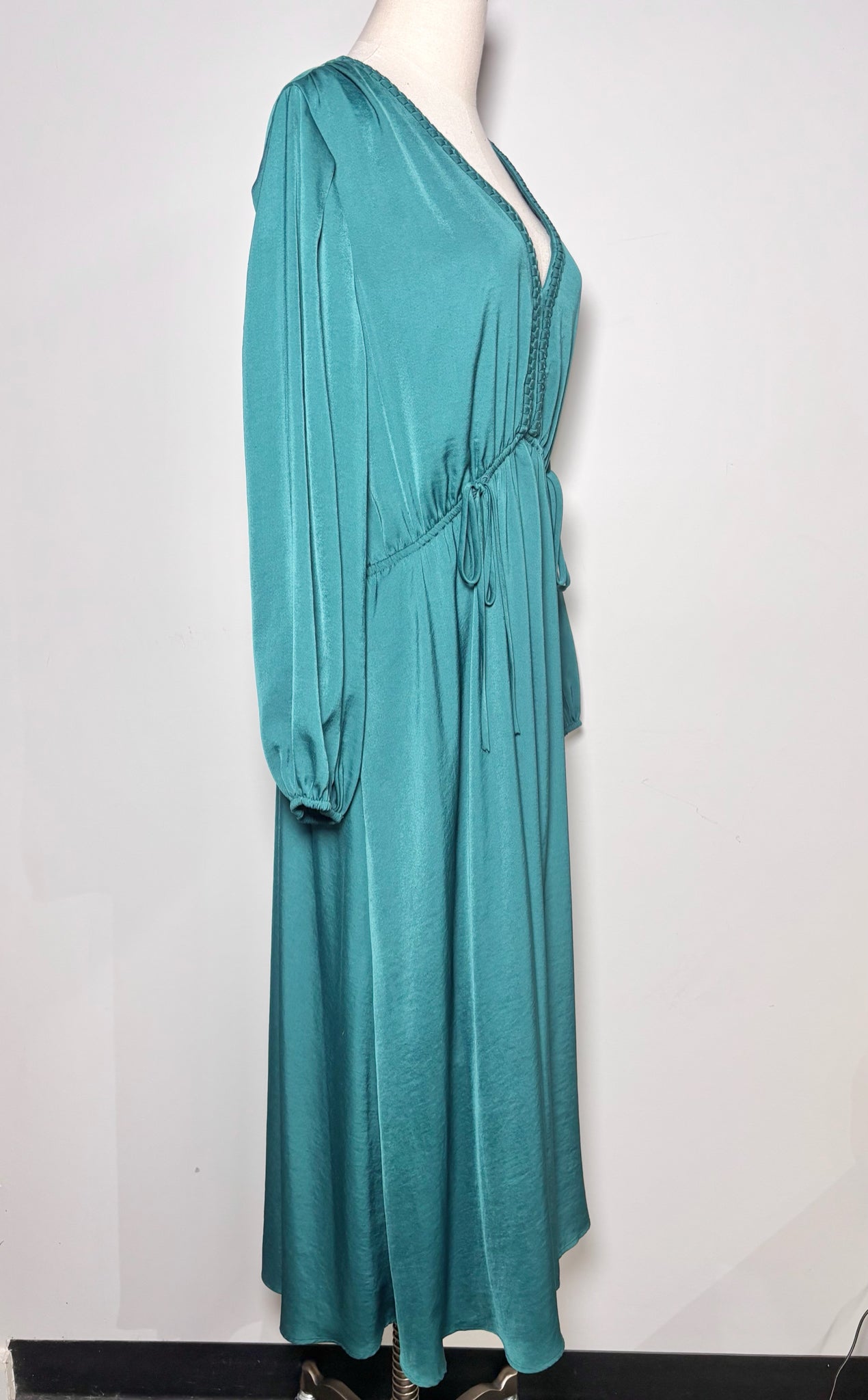 Women Size XXL Kobi Halperin Emerald Long Sleeves Maxi Dress