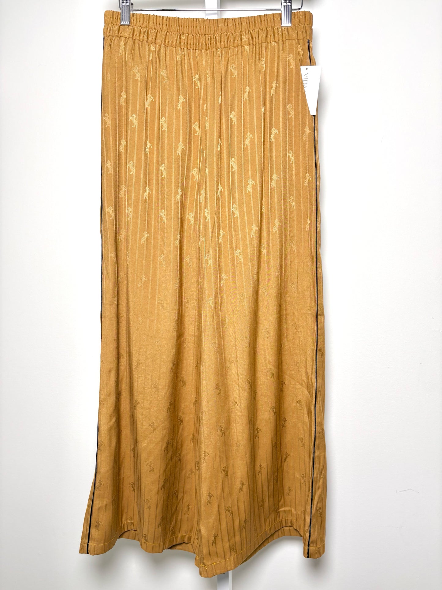 Women Size S/P L'Agence Gold Embroidered Horses Pants
