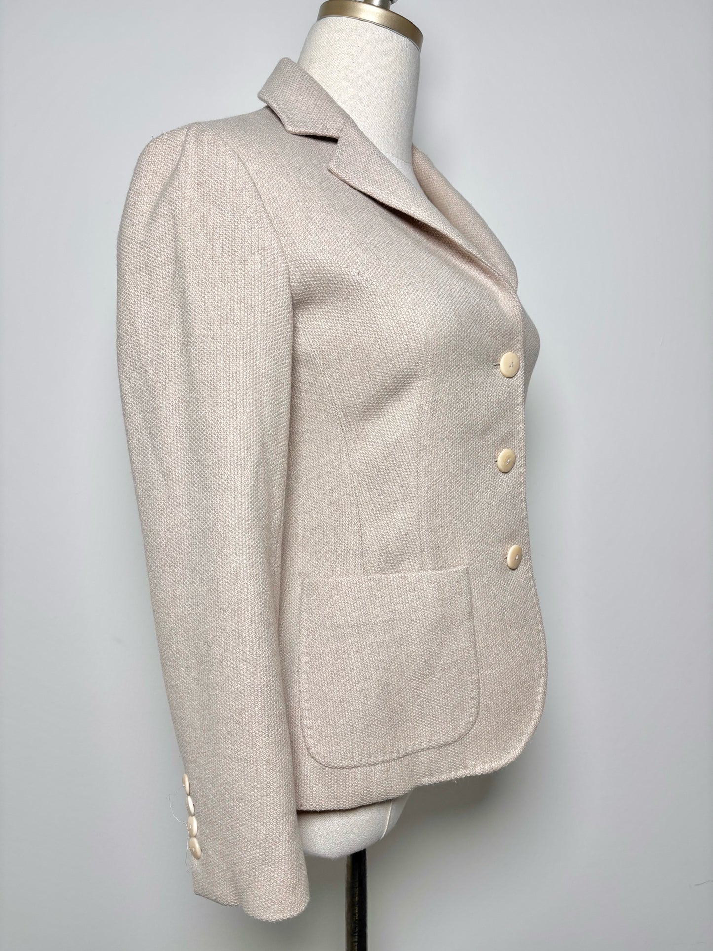 Women Size 2 Max Mara Oatmeal Solid Blazer