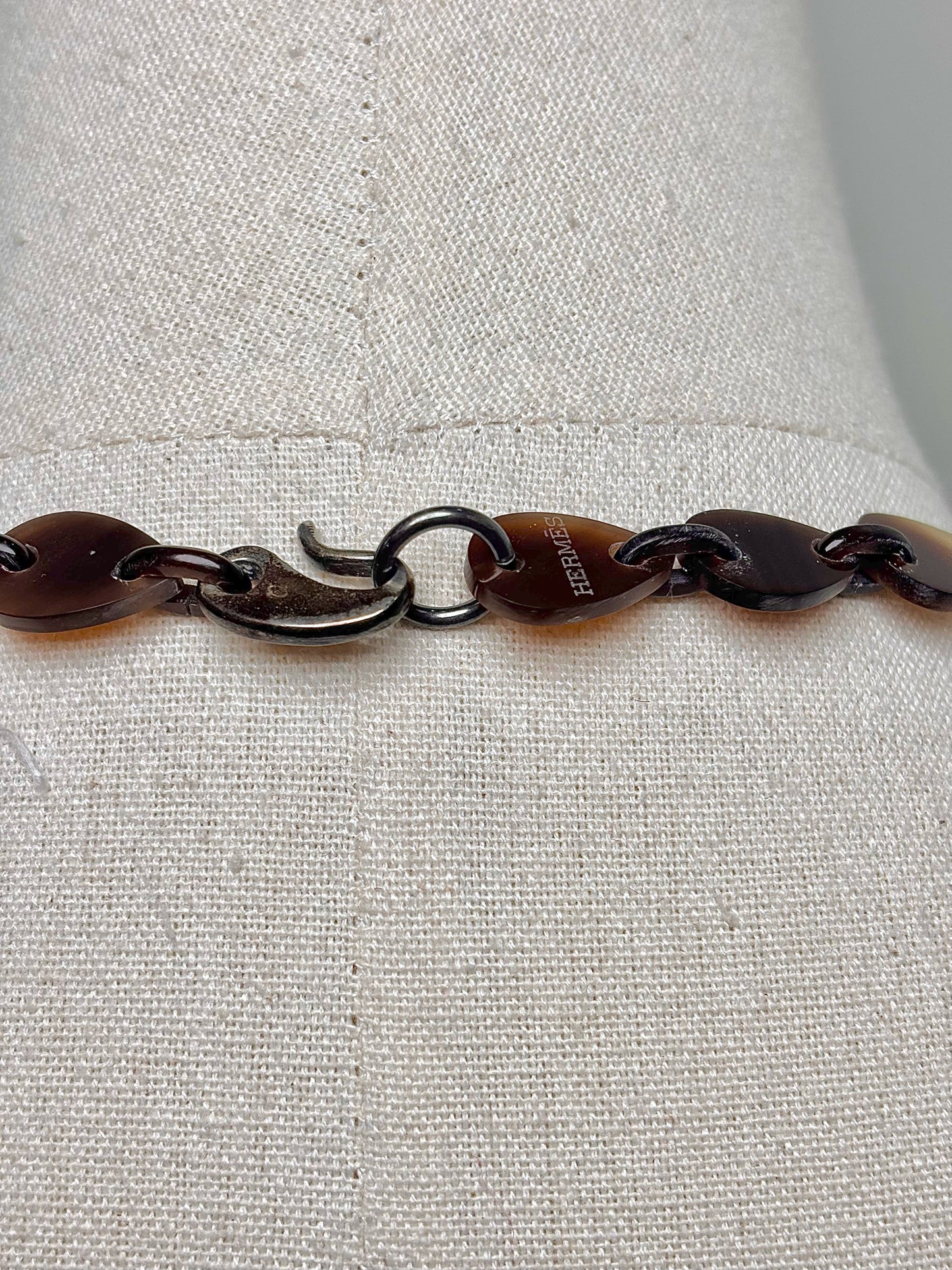 Horn Hermes Sterling Silver Pre-owned Necklace