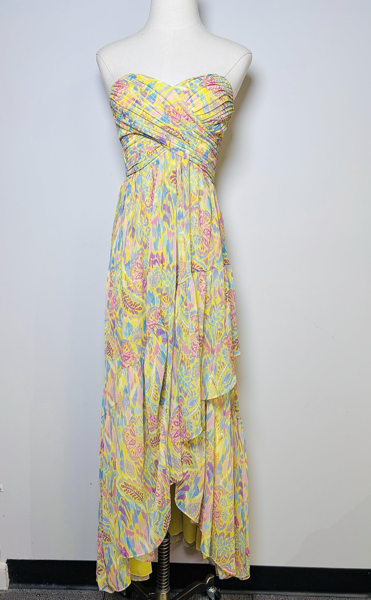 Women Size XXS Ramy Brook Yellow Floral Dress